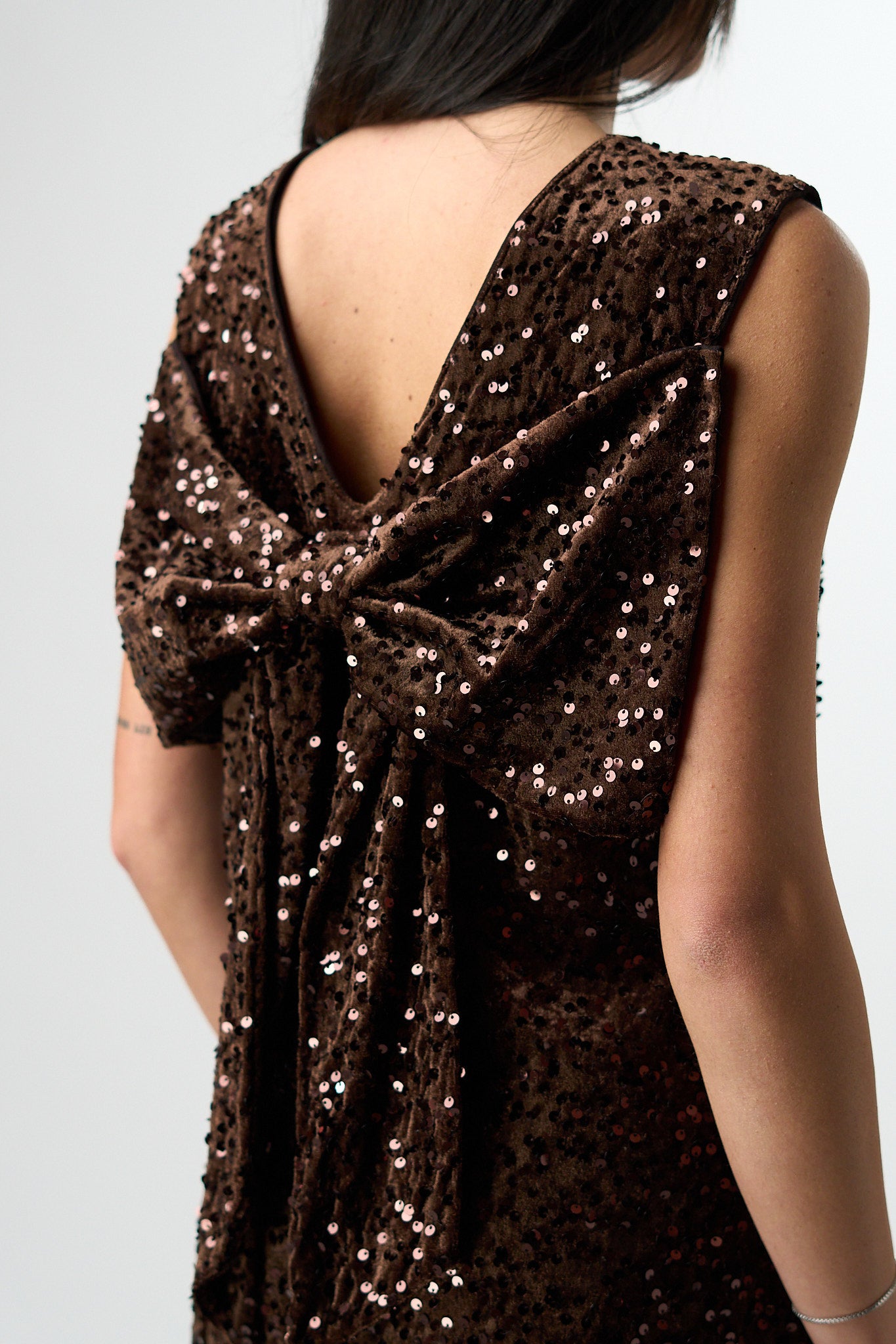 Abito Paillettes Fiocco