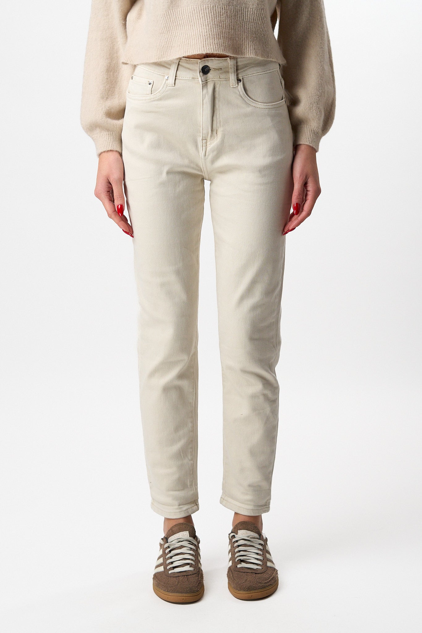 Jeans Momfit Beige
