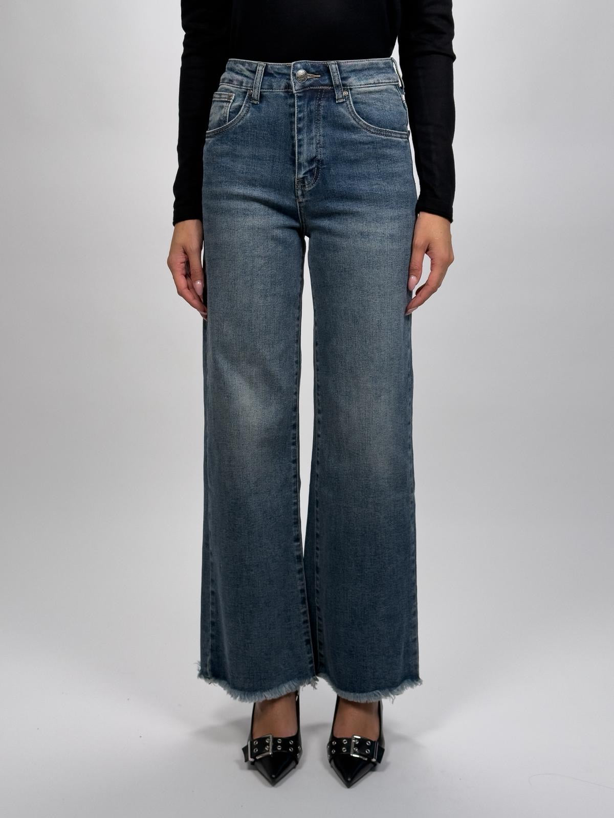 Jeans Wideleg Sfrangiato
