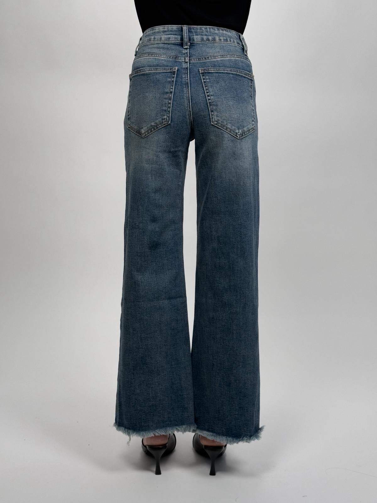 Jeans Wideleg Sfrangiato