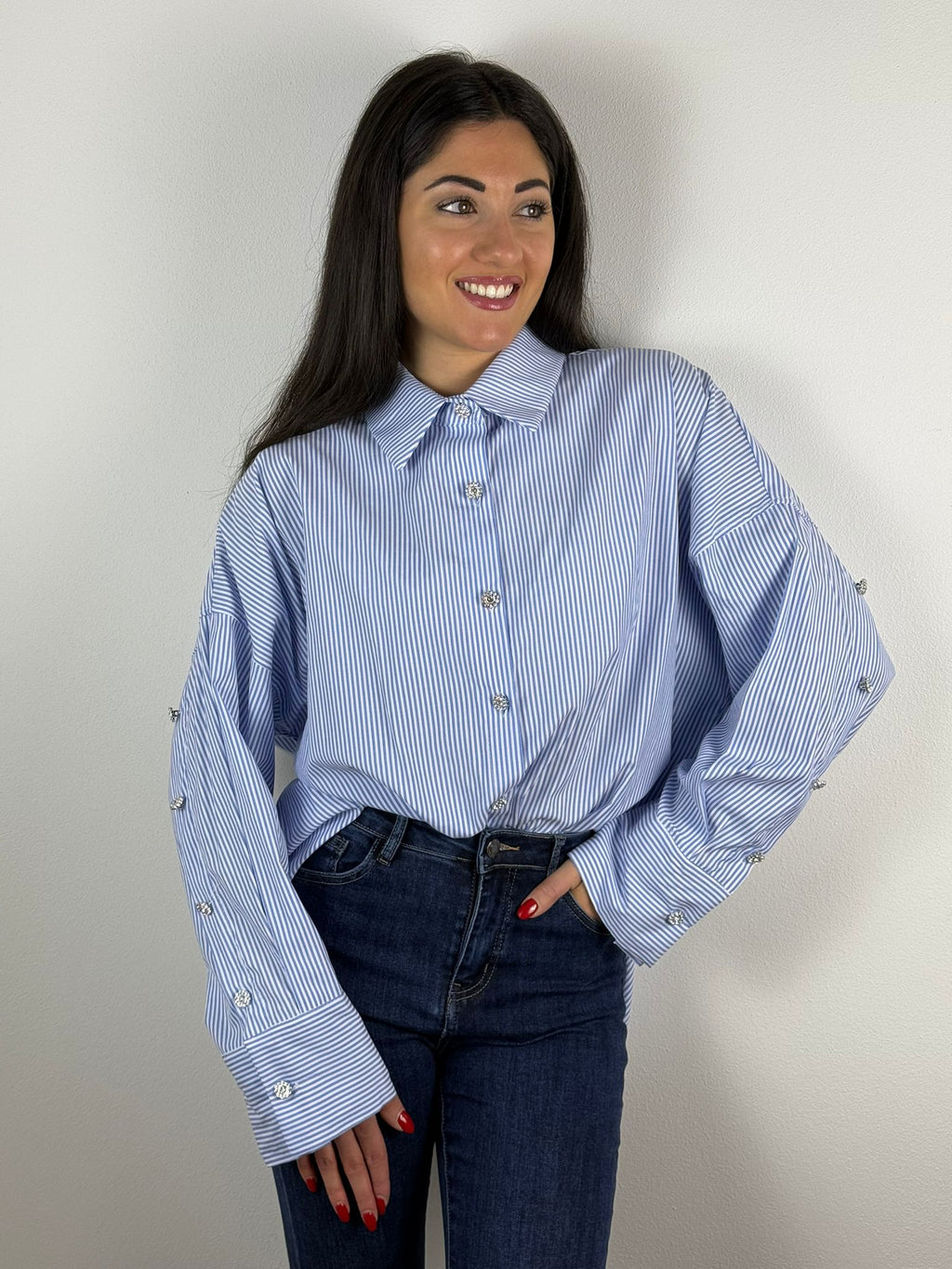 Camicia Righe Gioiello