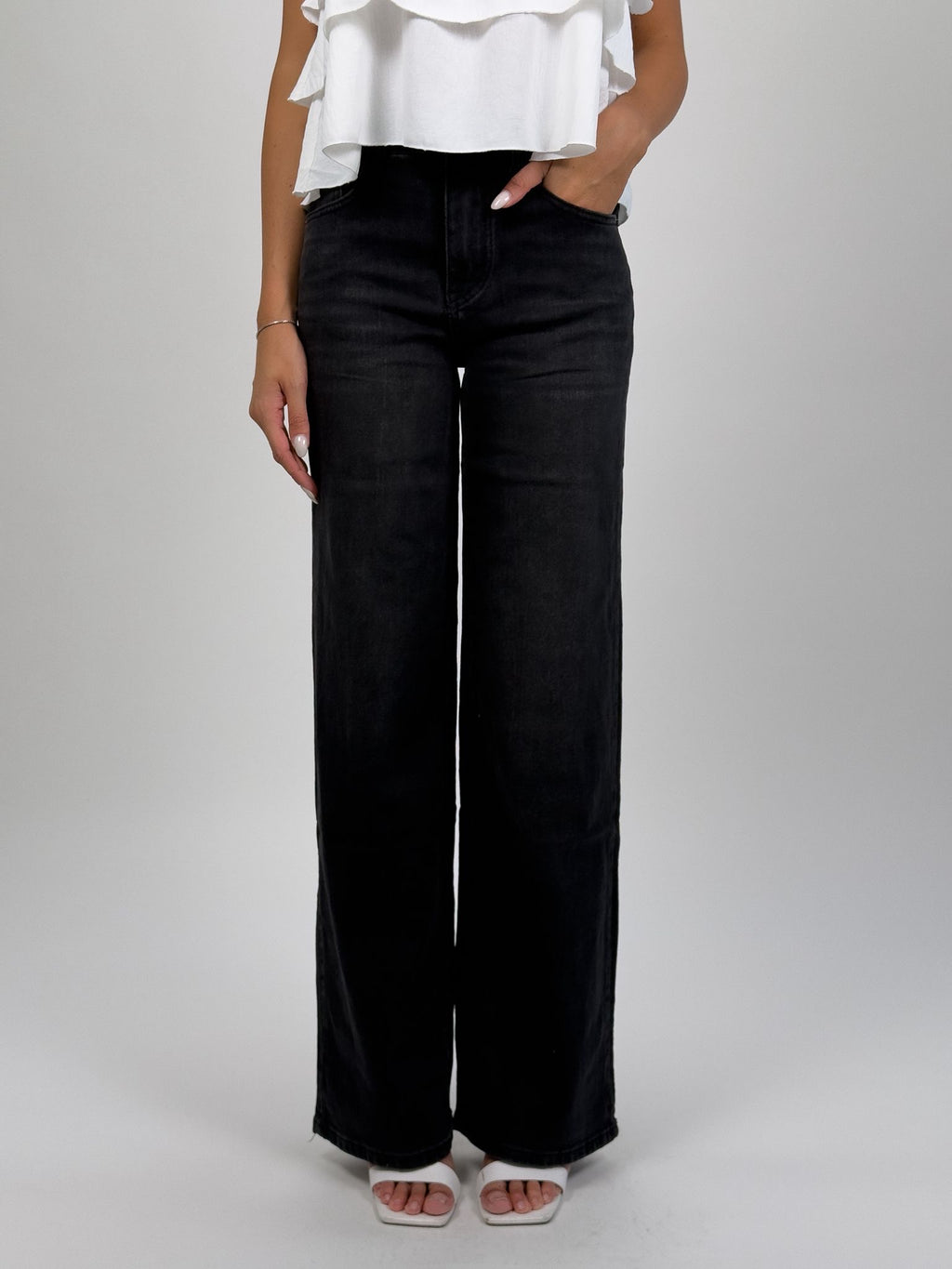 Jeans Wideleg Black