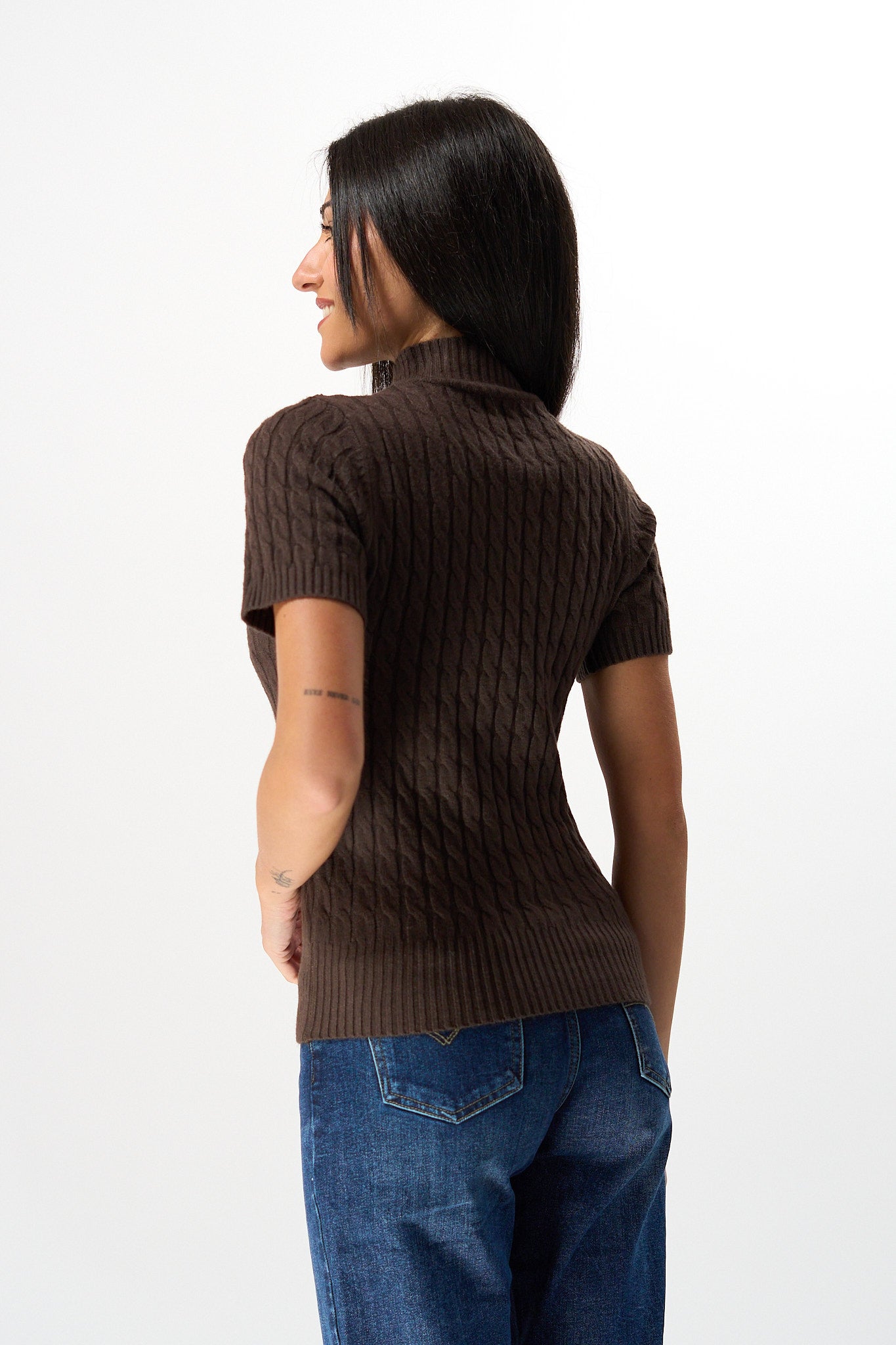 Pullover Mezza Manica Treccia