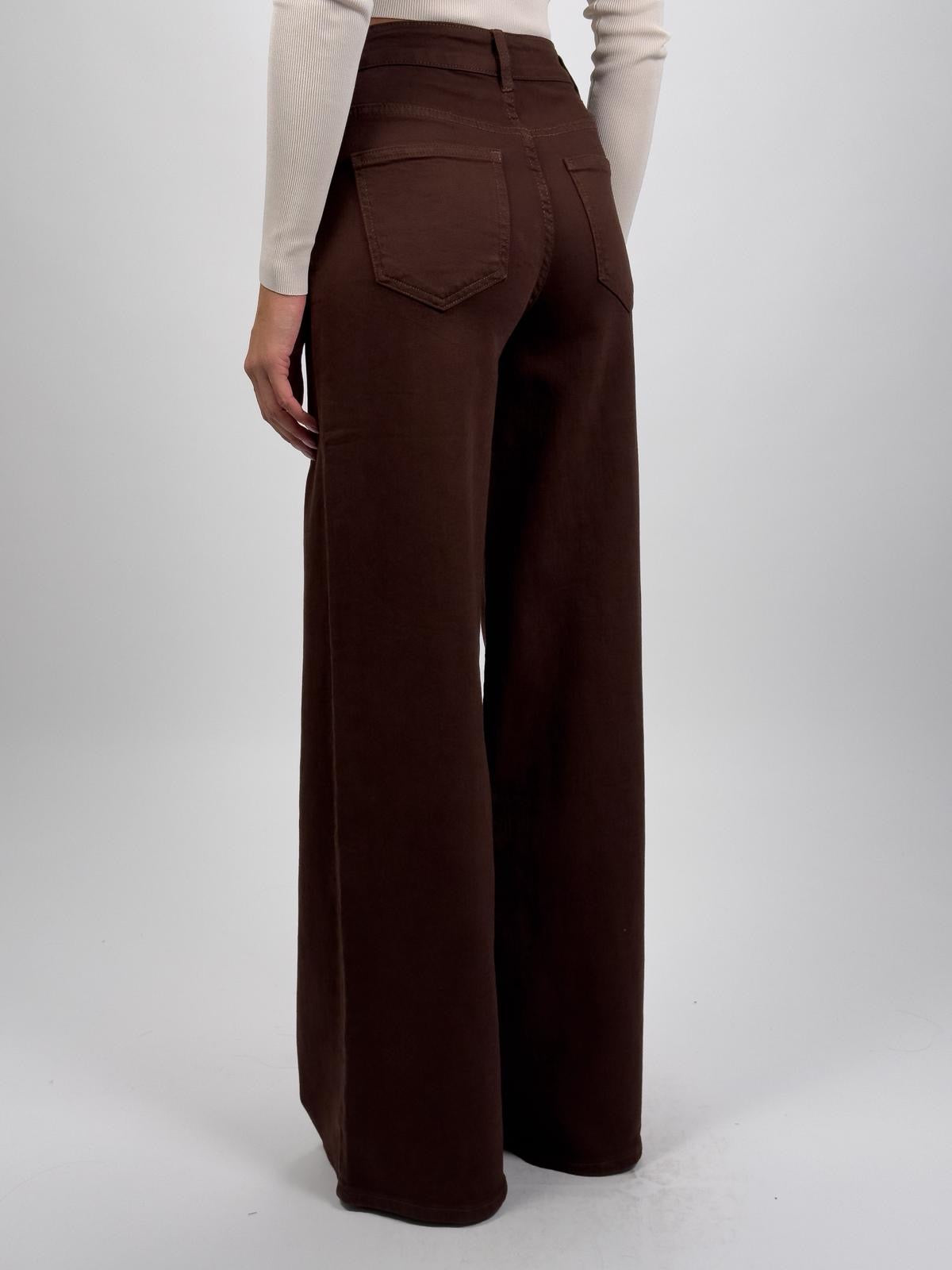 Jeans Wideleg Marrone