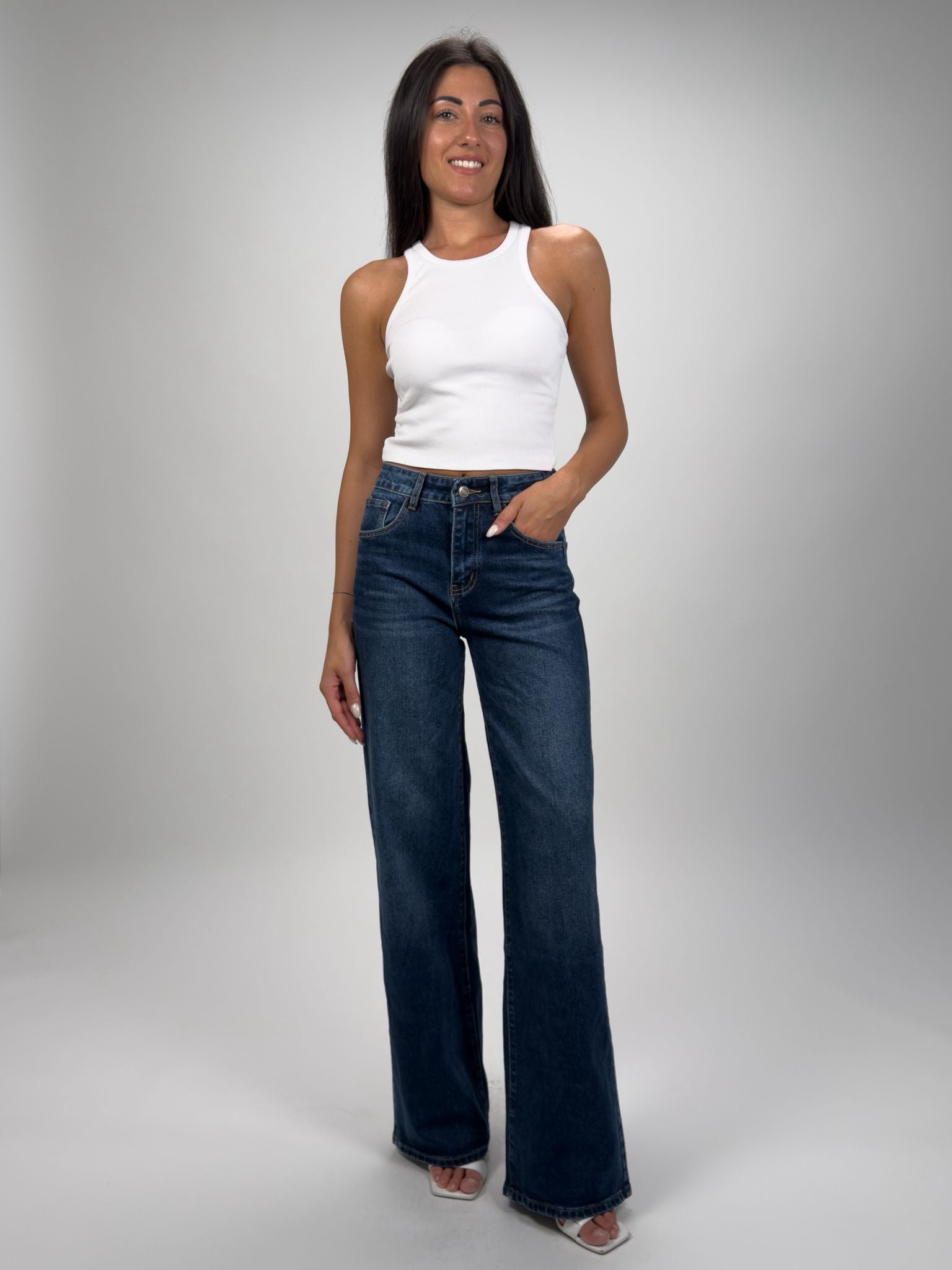 Jeans Wideleg Blue