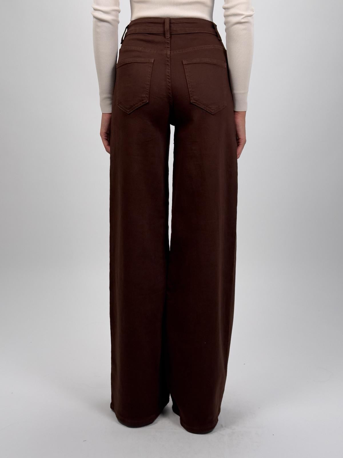Jeans Wideleg Marrone