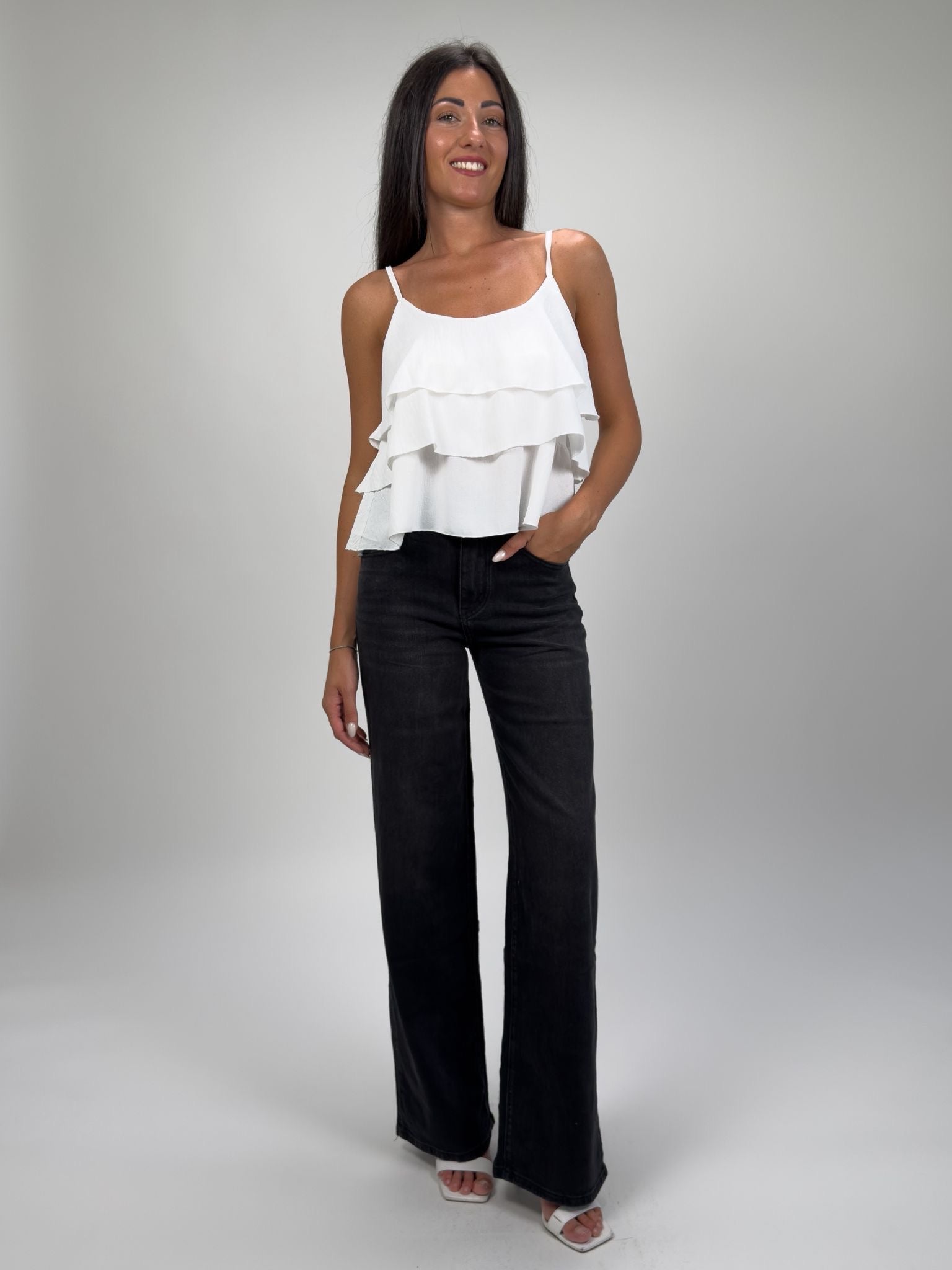Jeans Wideleg Black