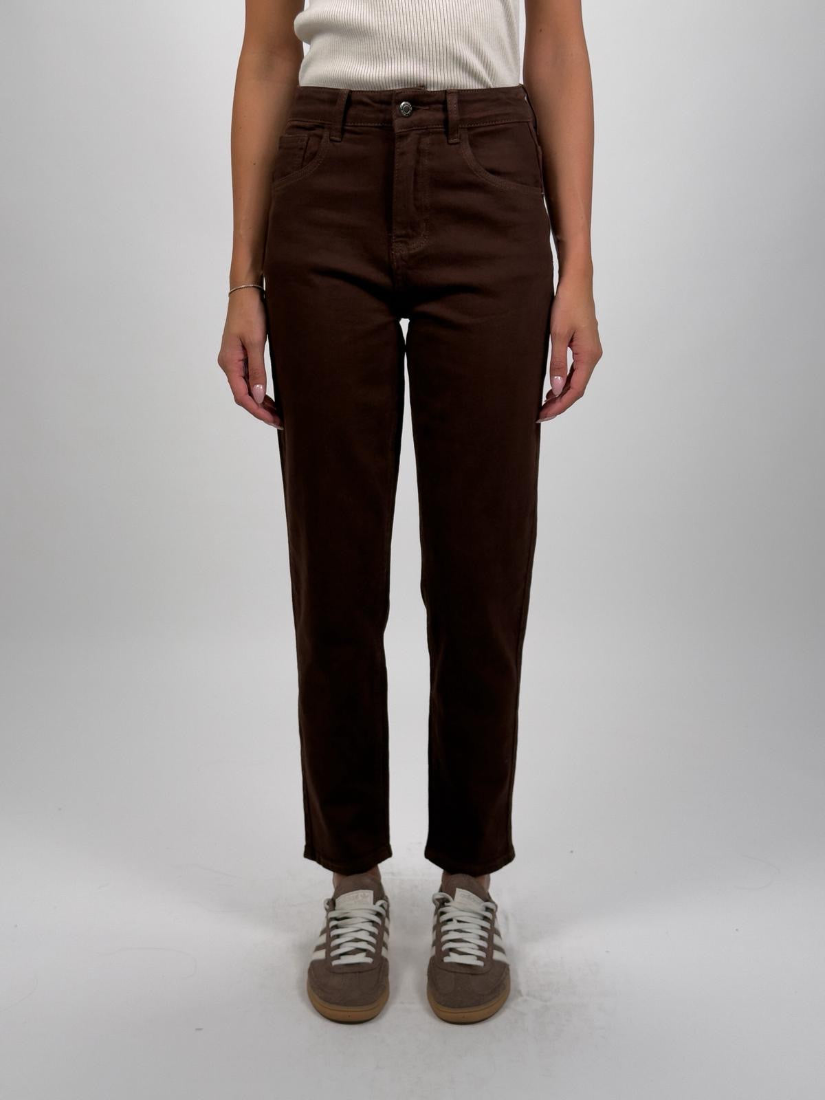 Jeans Momfit Marrone