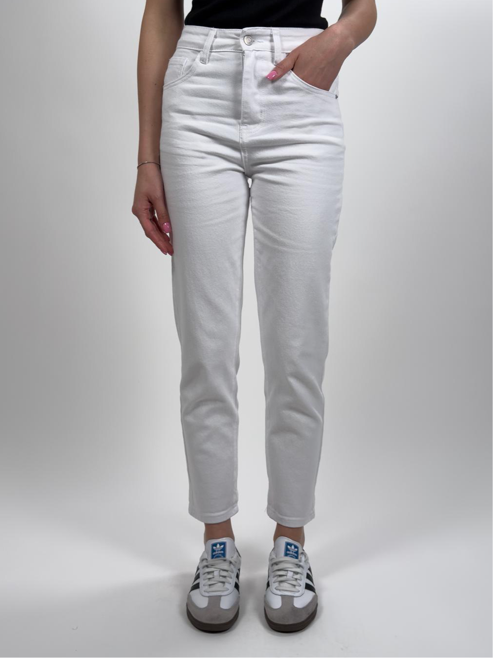 Jeans Momfit Bianco