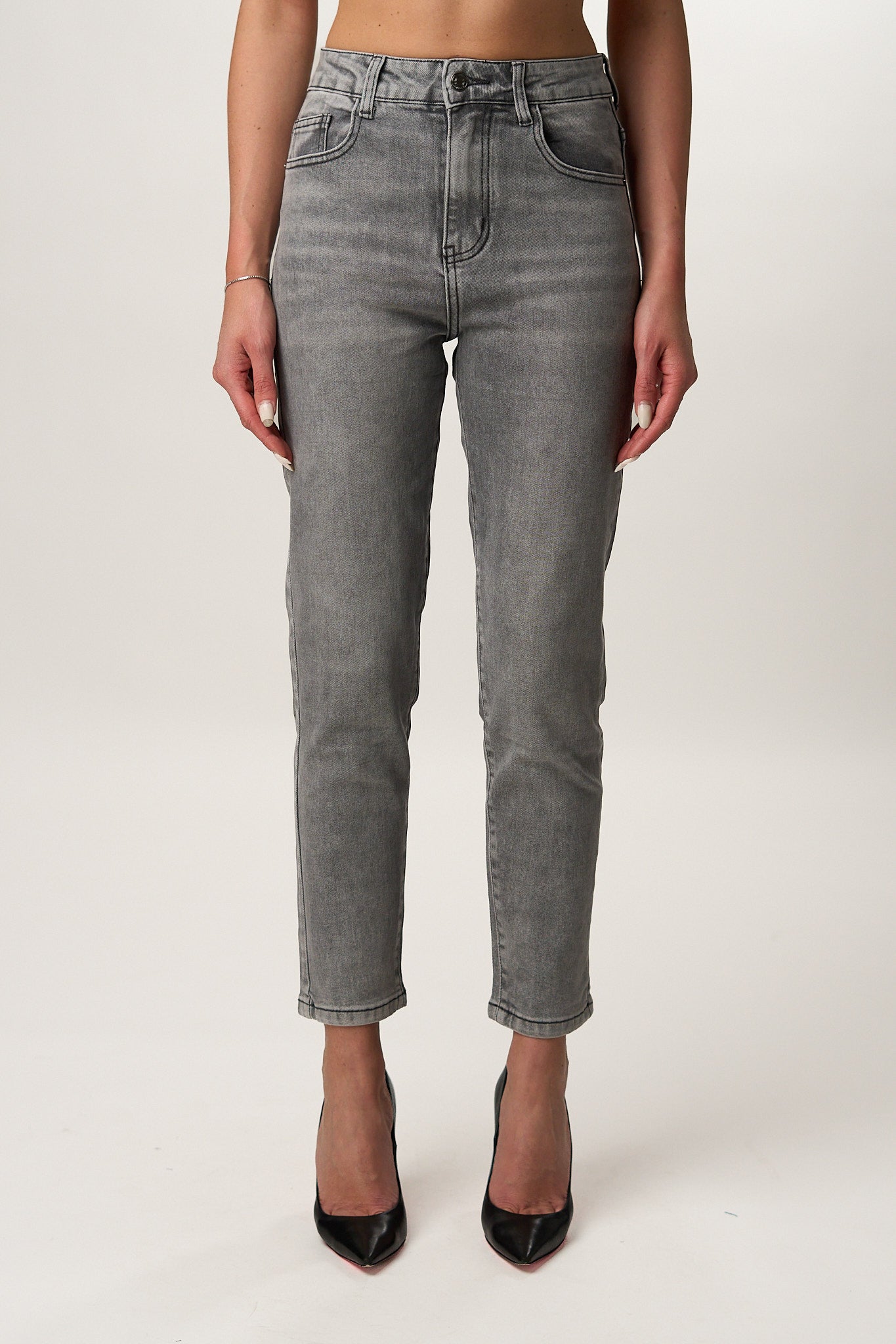 Jeans Momfit Grey