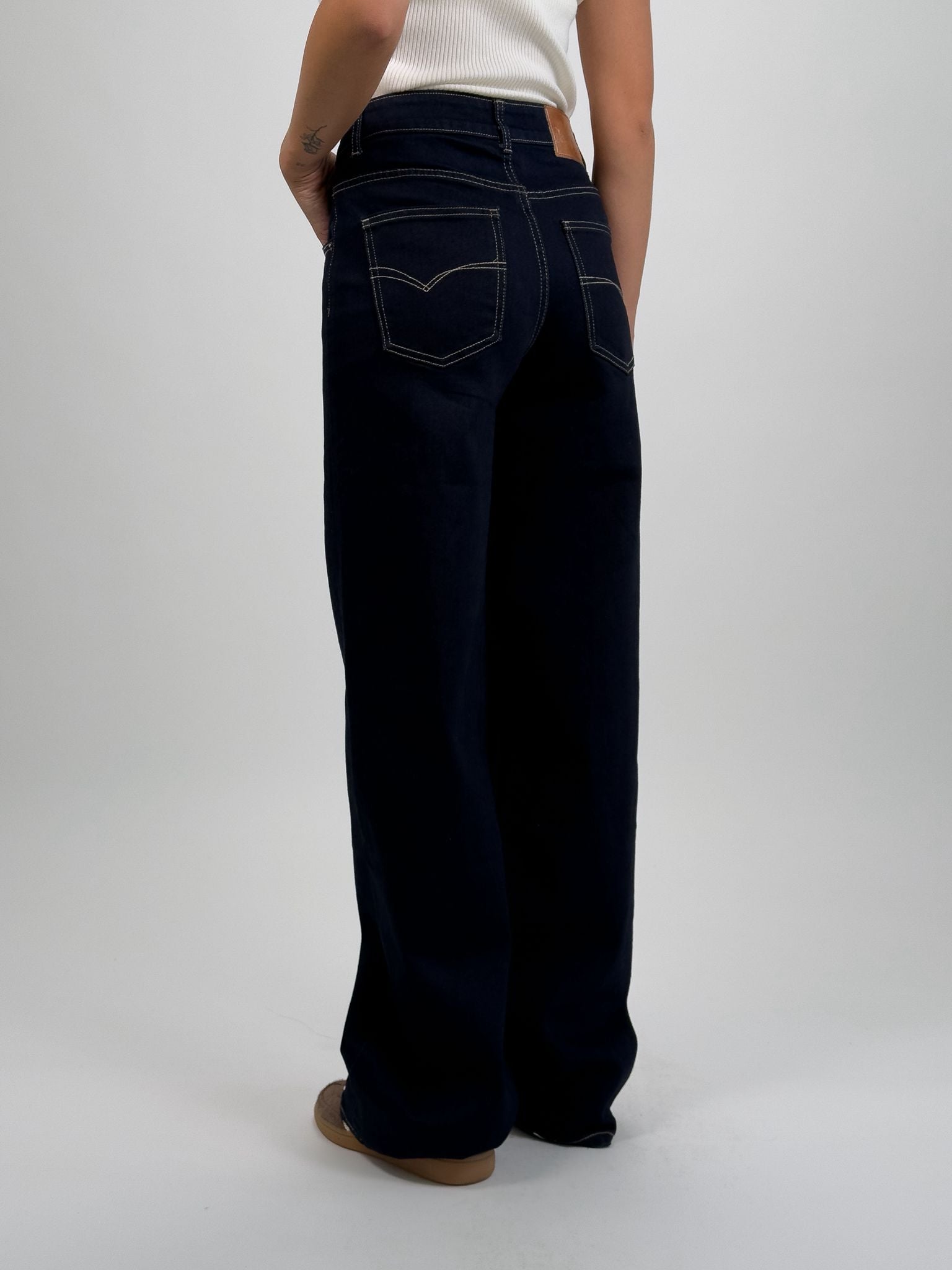 Jeans Wideleg Dark Blue