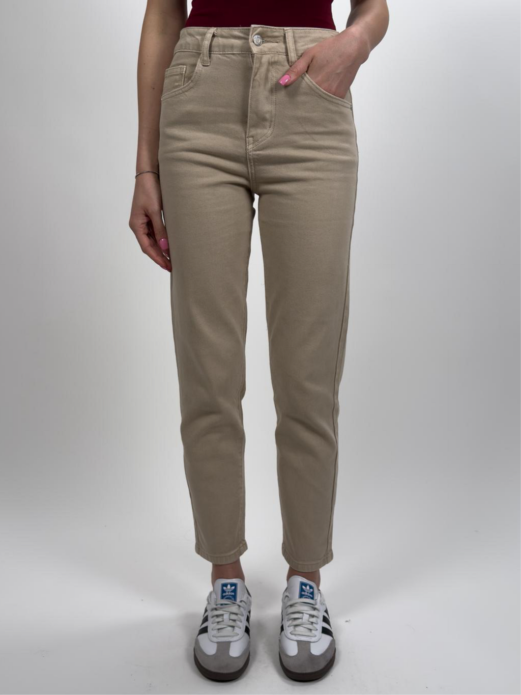 Jeans Momfit Nocciola