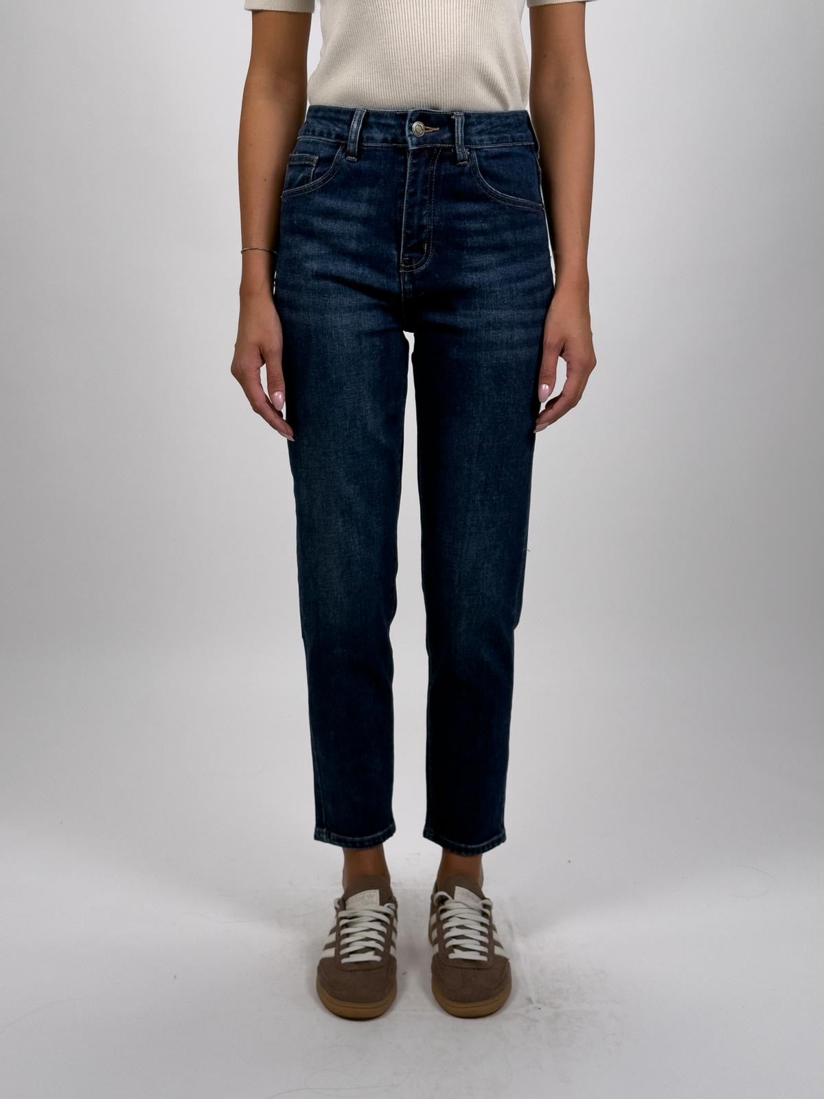 Jeans Momfit Blu Wash