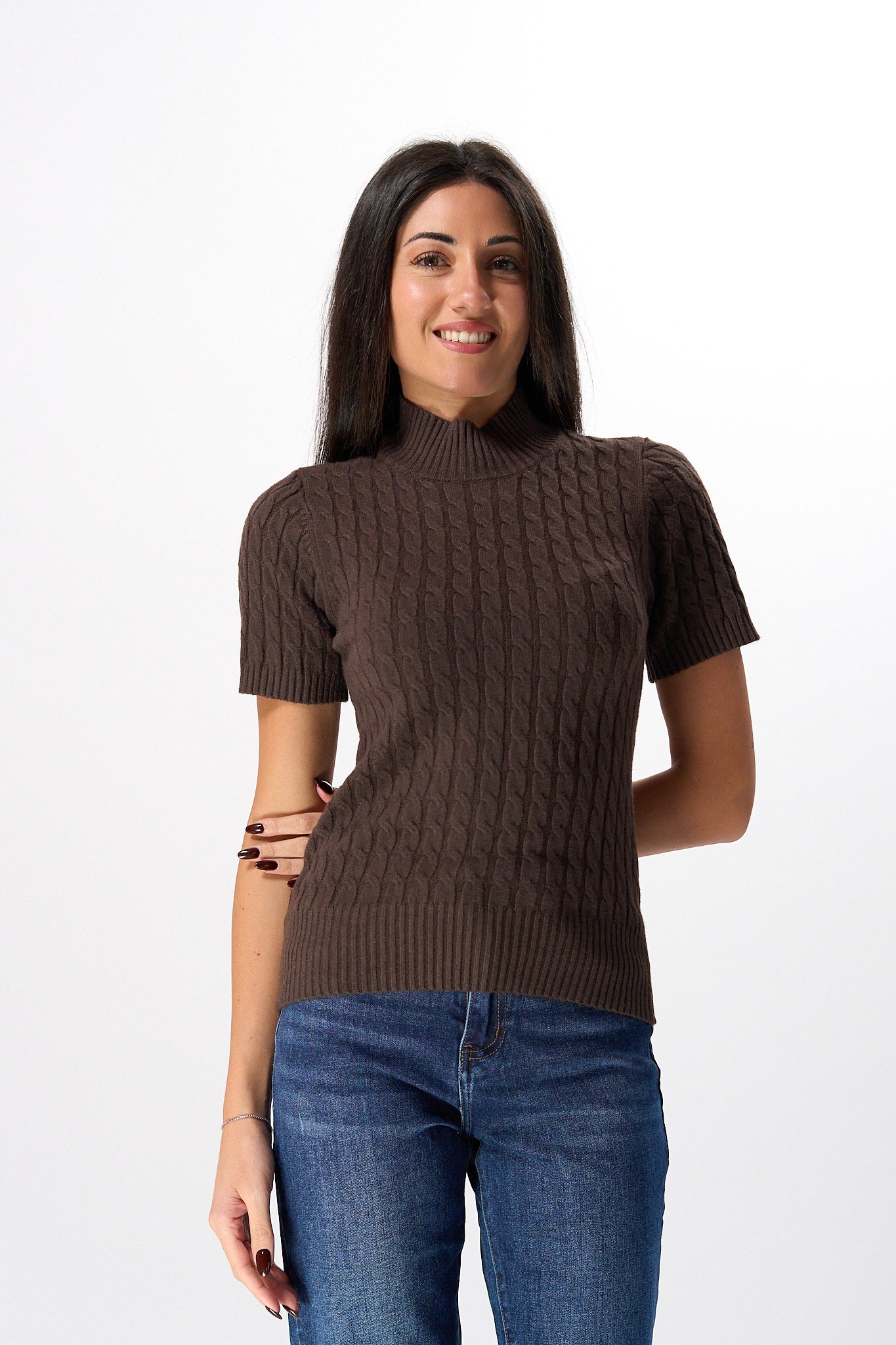 Pullover Mezza Manica Treccia