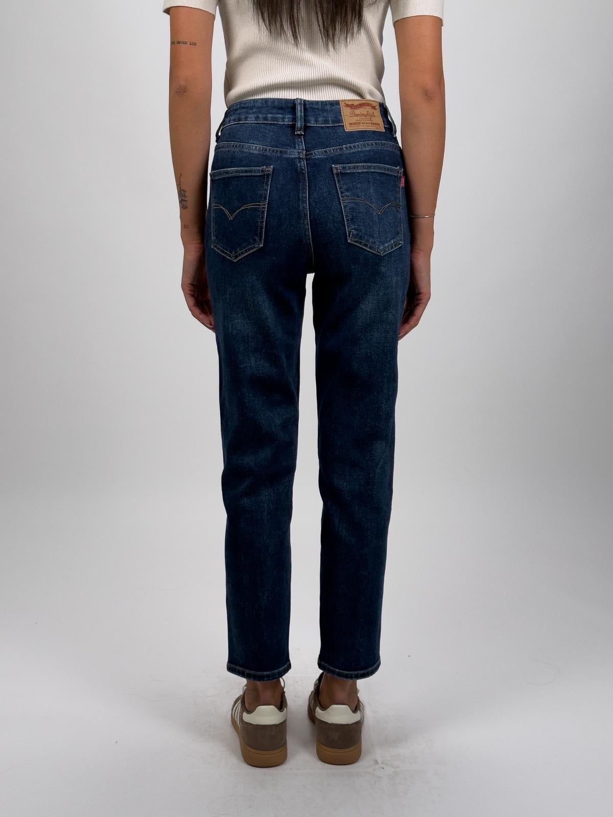 Jeans Momfit Blu Wash