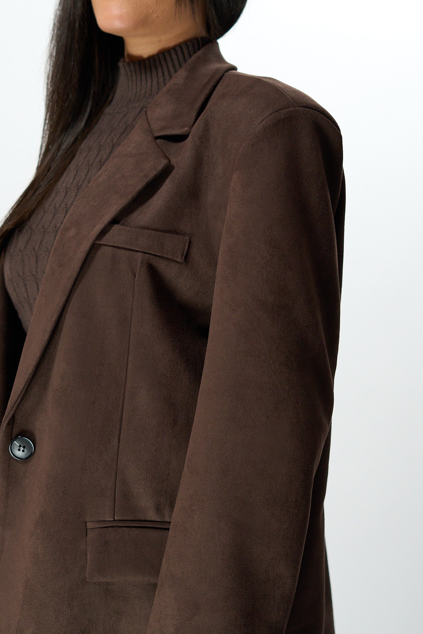 Giacca Scamosciata Marrone