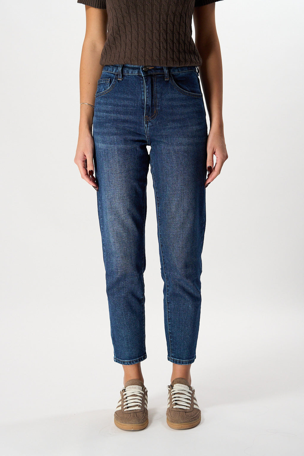 Jeans Momfit Blu Wash