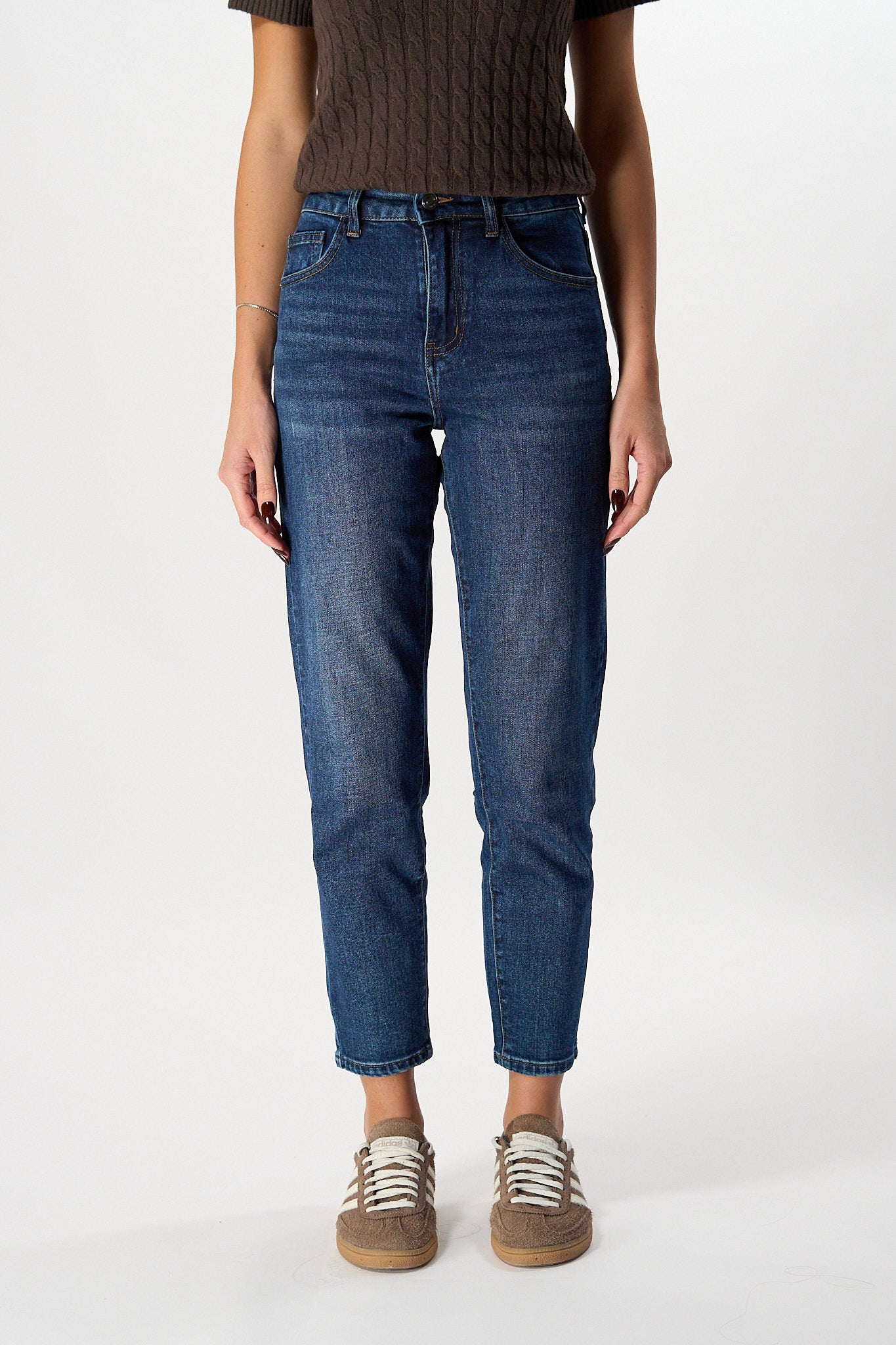 Jeans Momfit Blu Wash