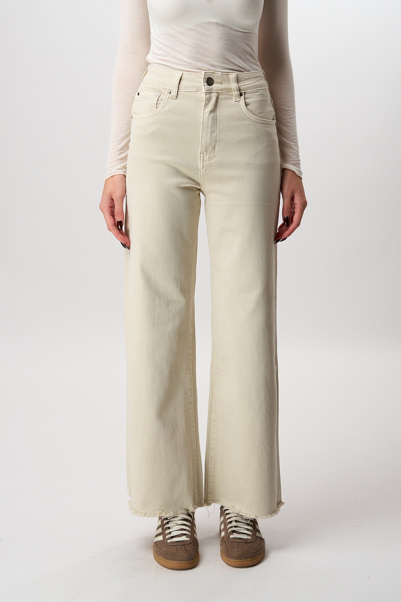 Jeans Wideleg Panna