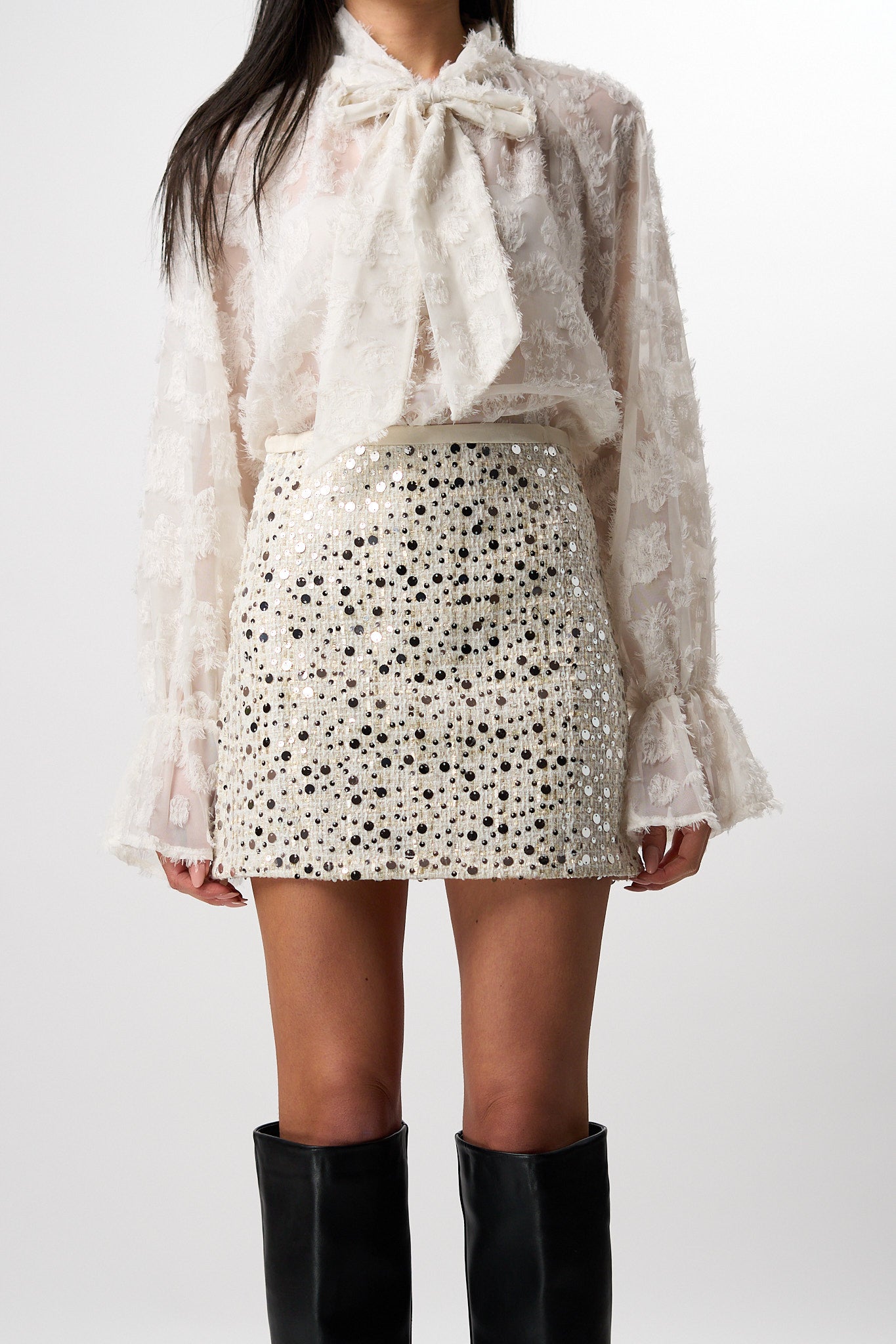 Gonna Paillettes Panna