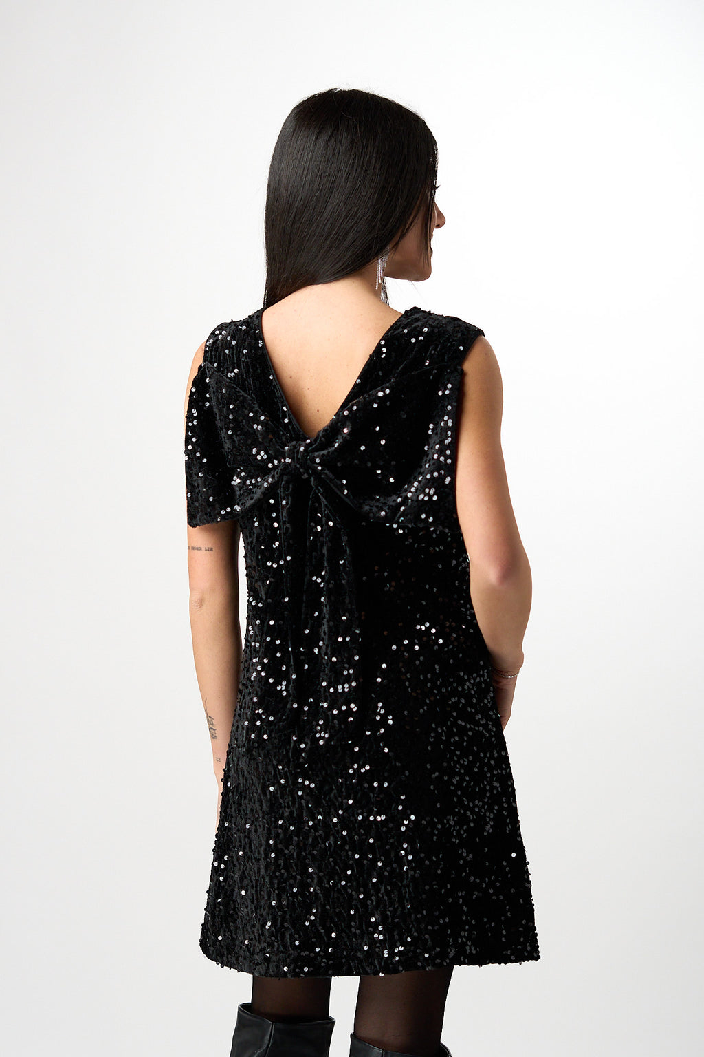 Abito Paillettes Fiocco