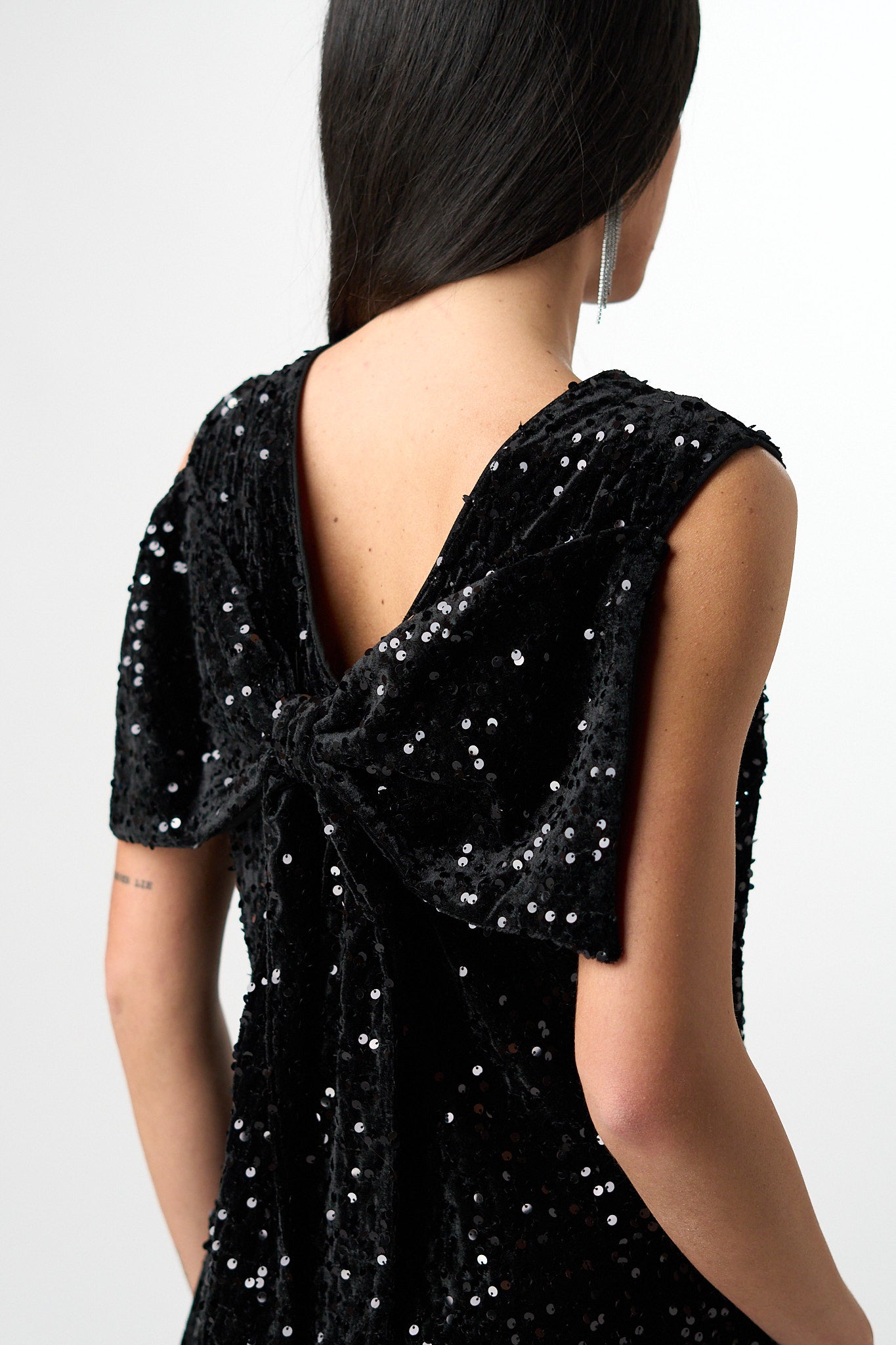 Abito Paillettes Fiocco