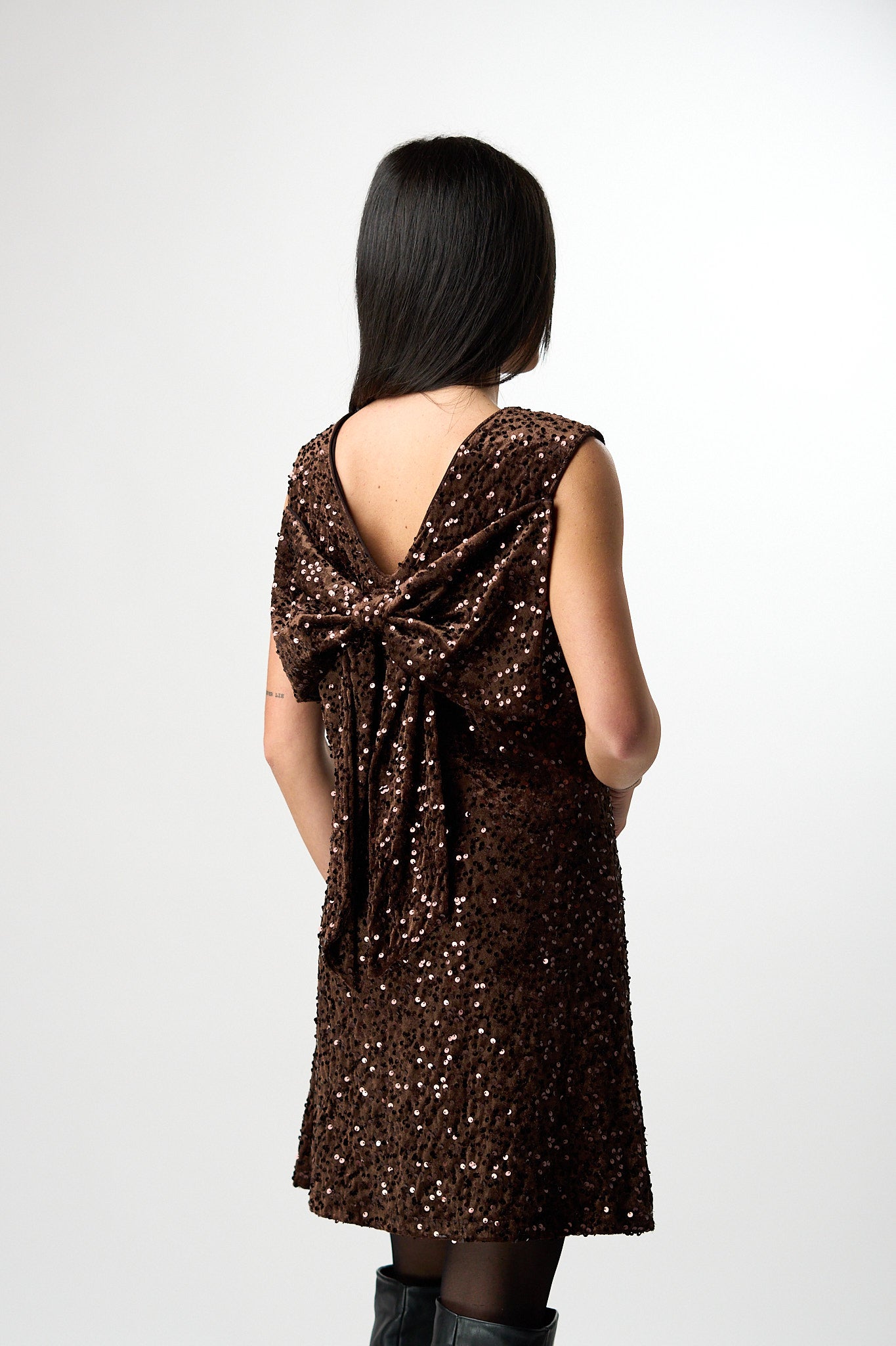 Abito Paillettes Fiocco