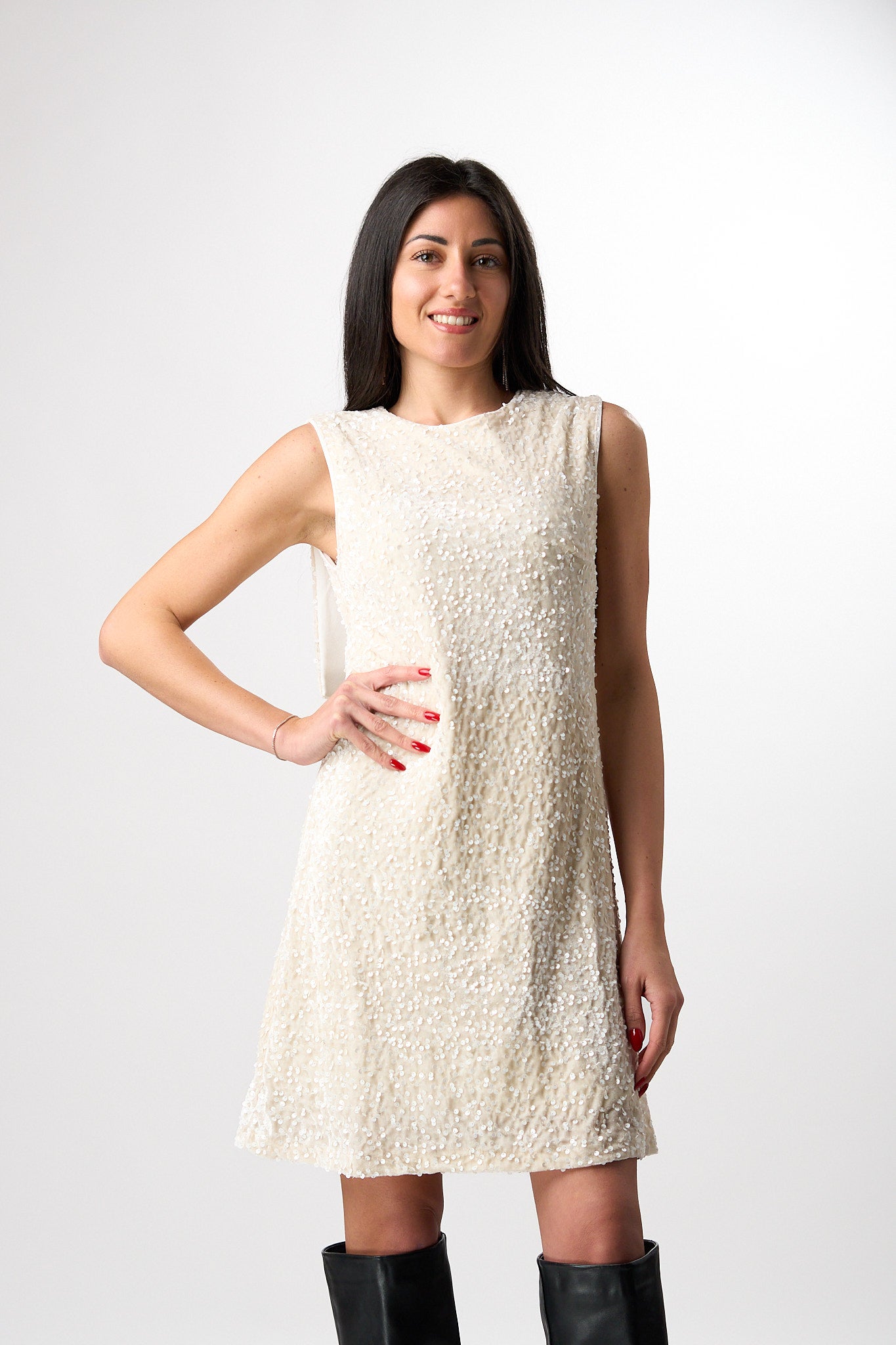 Abito Paillettes Fiocco