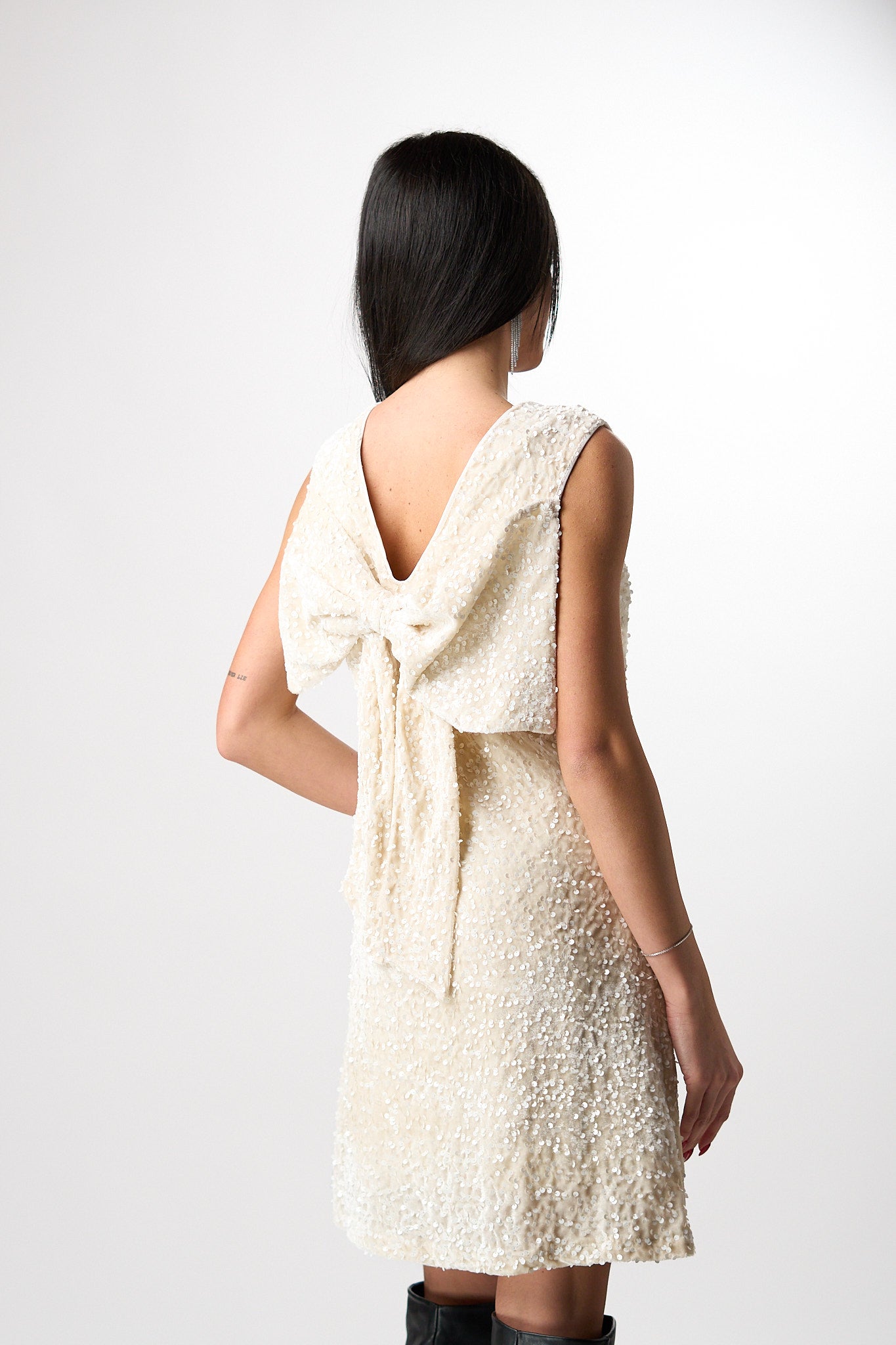 Abito Paillettes Fiocco