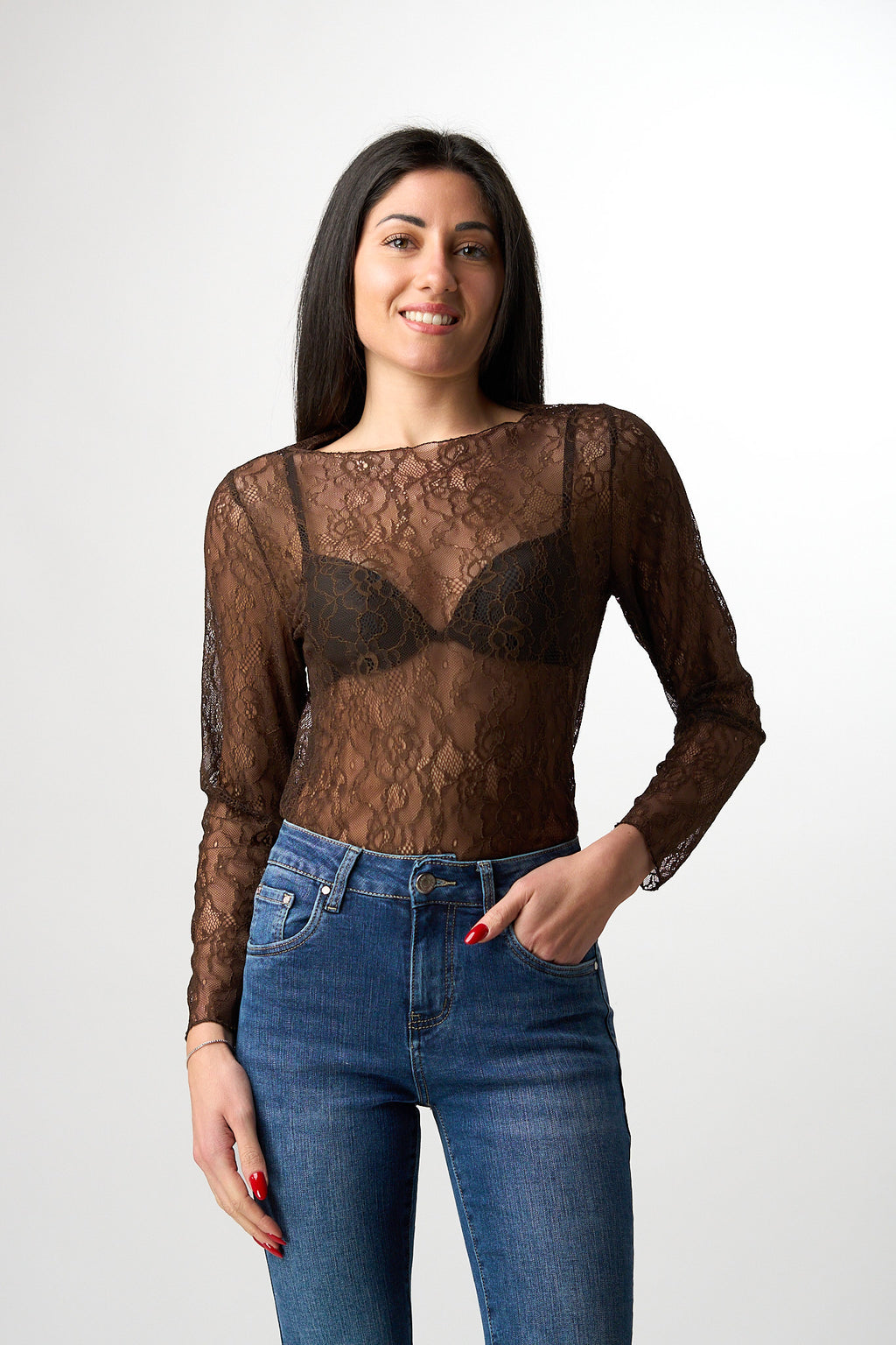 Maglia Pizzo Marrone