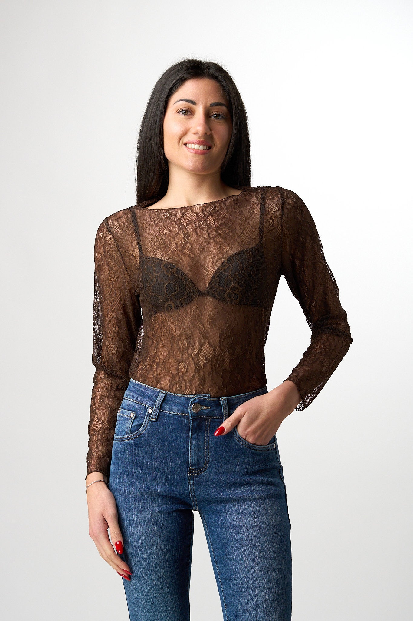 Maglia Pizzo Marrone