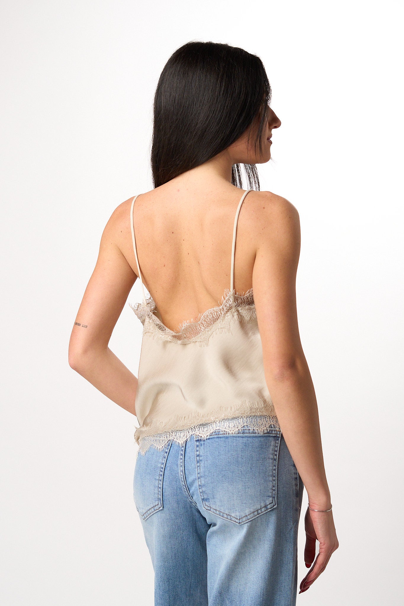Canotta Satin Pizzo