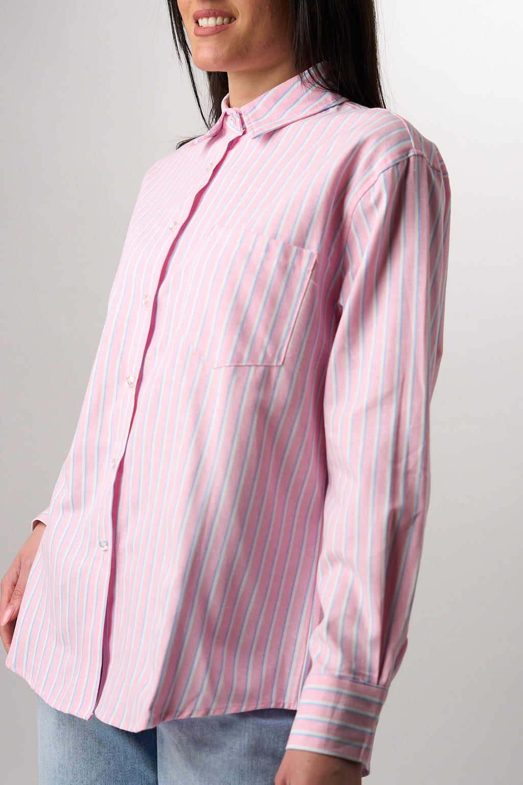 Camicia Righe Rosa