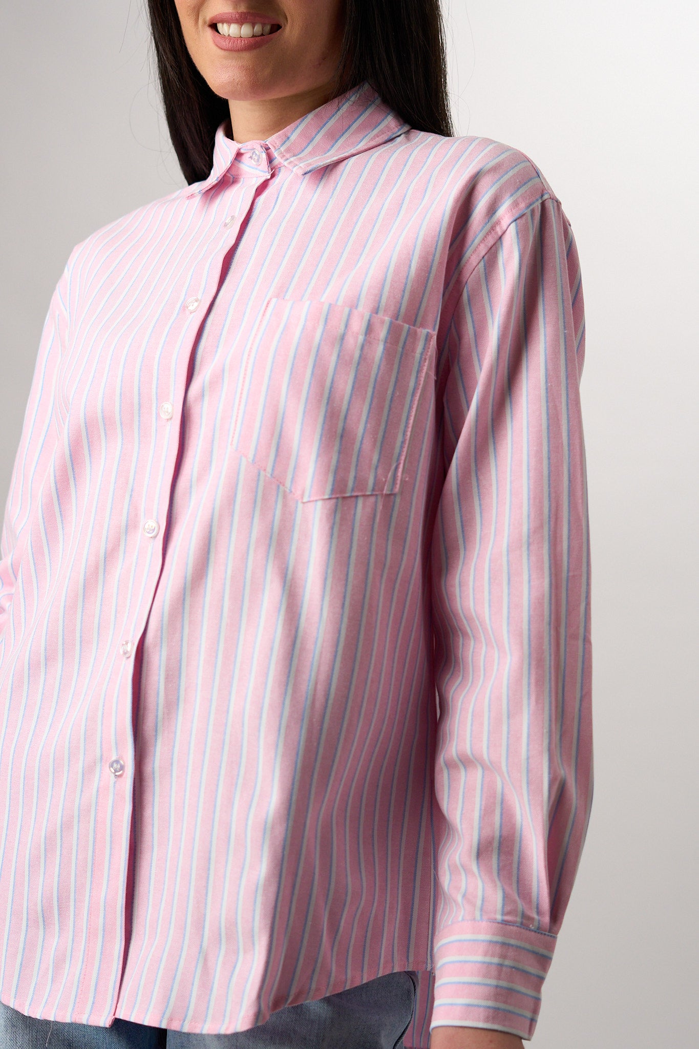 Camicia Righe Rosa