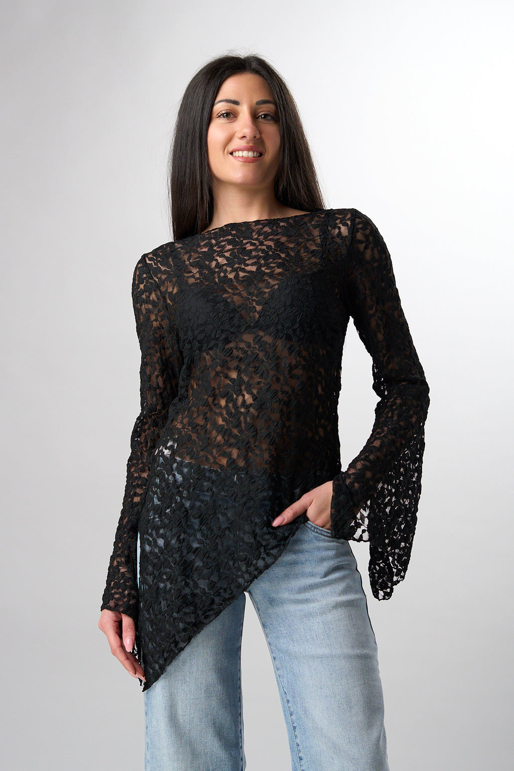 Maglia Asimmetrica Pizzo