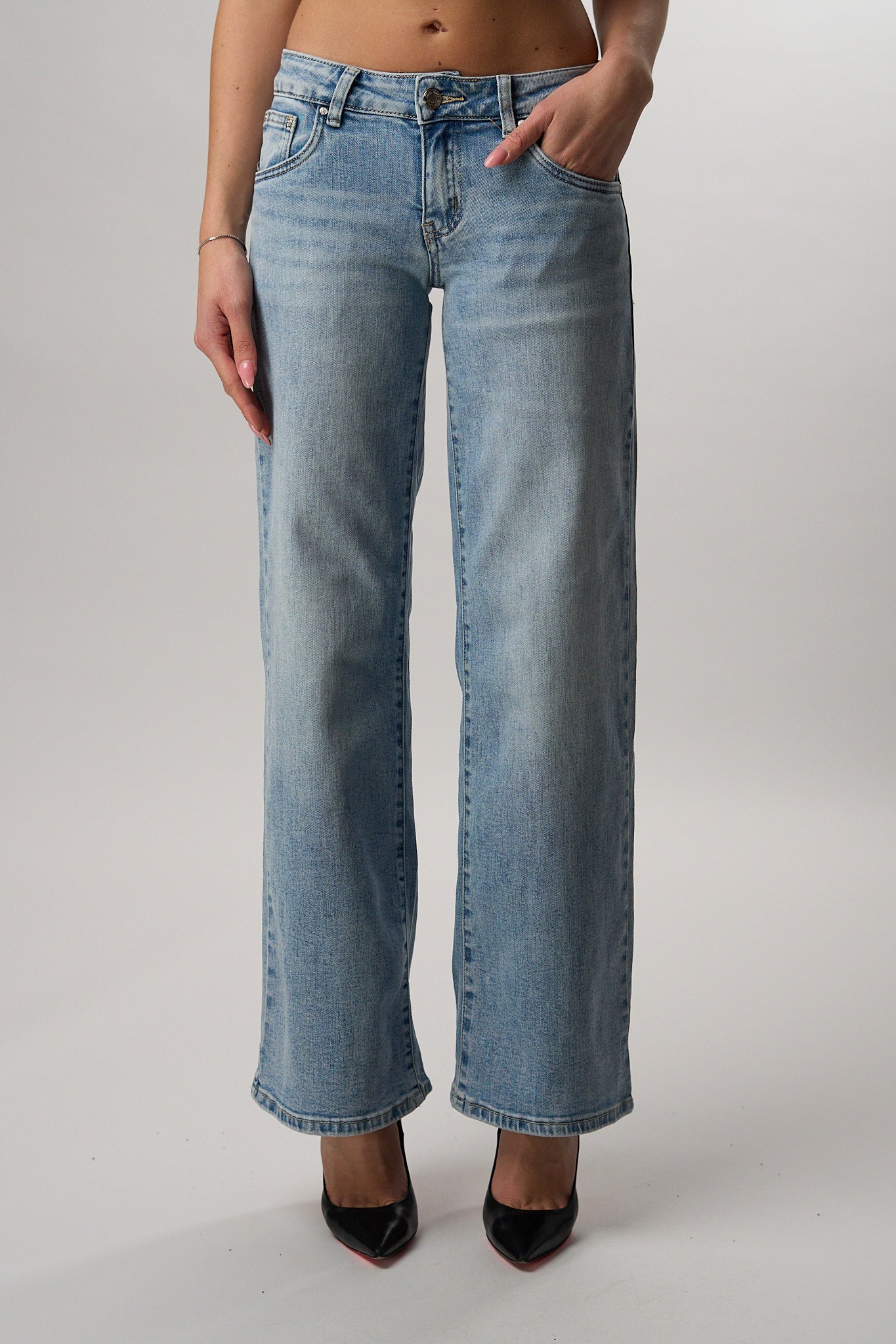 Jeans Wideleg Vita Bassa