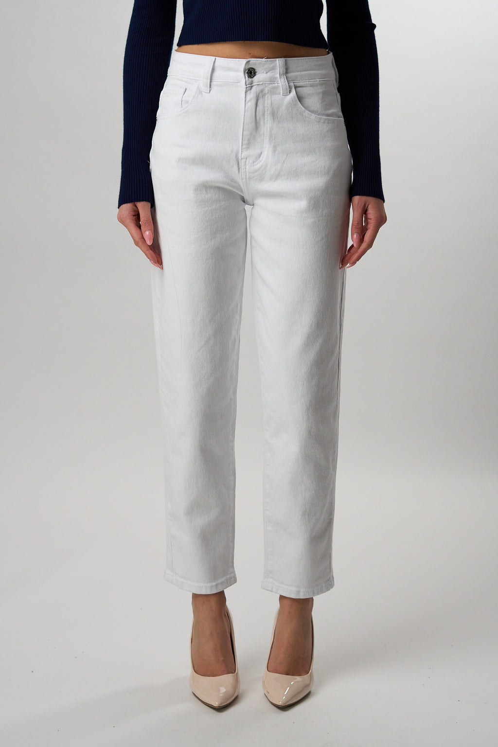 Jeans Momfit Bianco