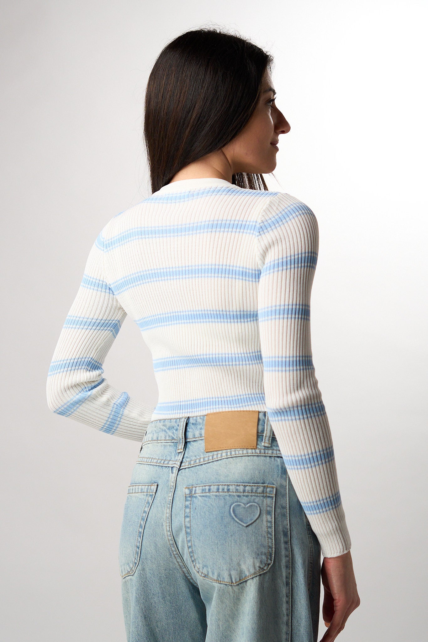 Maglia Girocollo a Righe