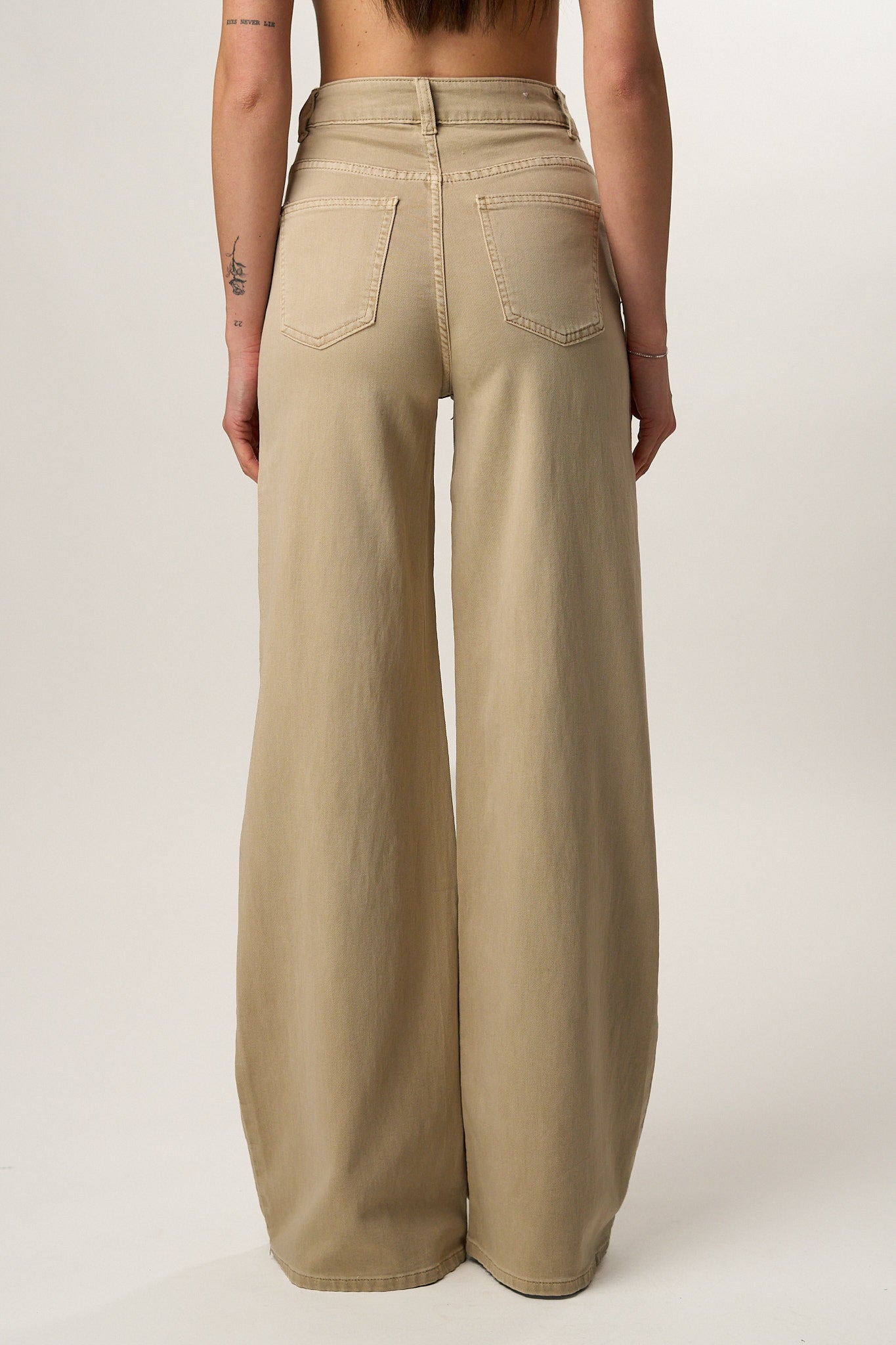 Jeans Wideleg Summer Beige