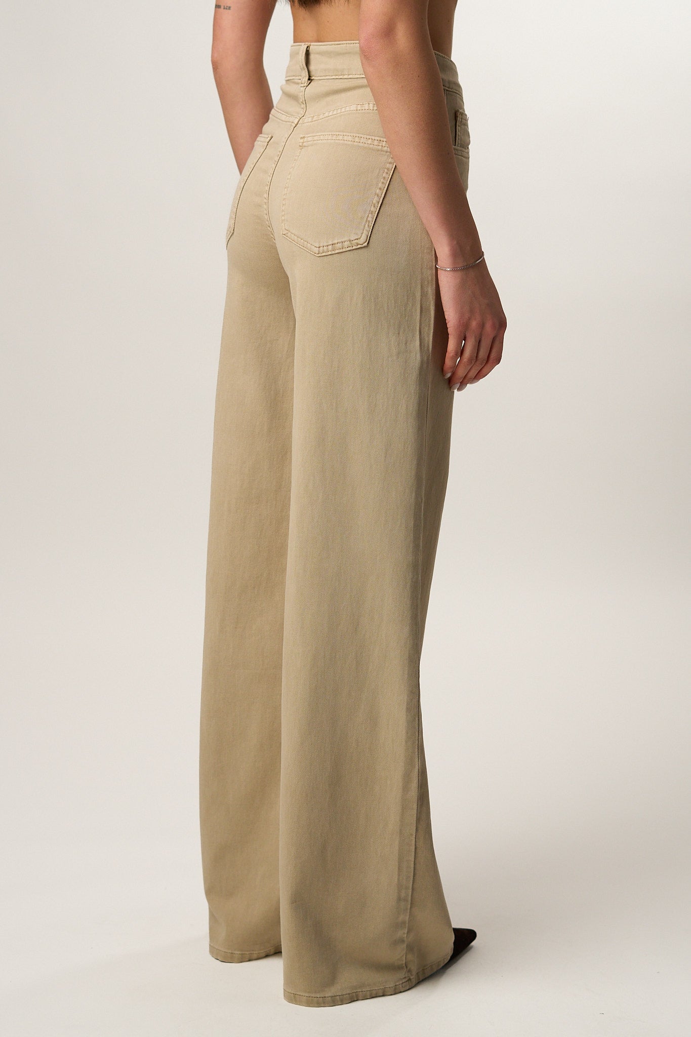 Jeans Wideleg Summer Beige