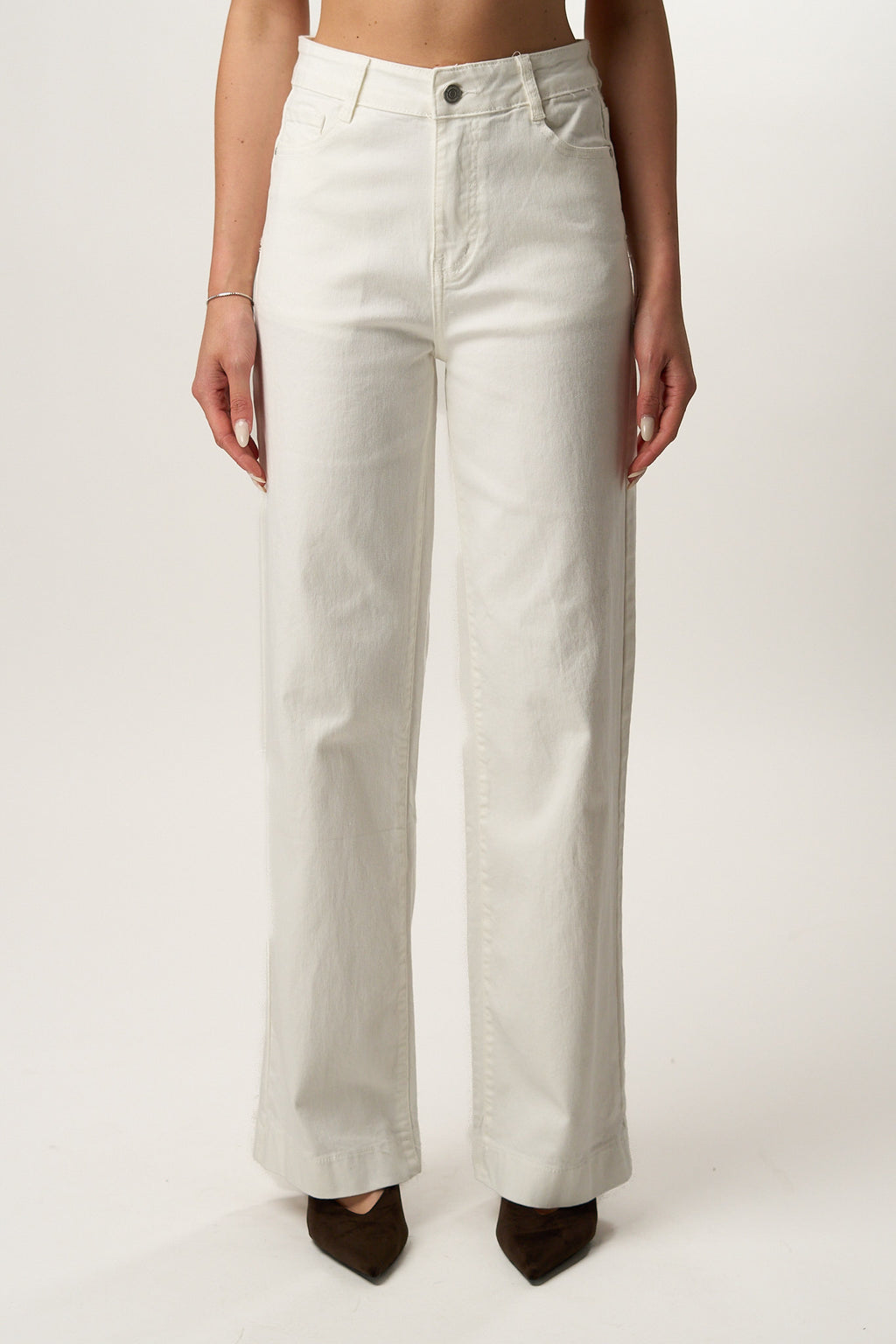 Jeans Bianco Ampio