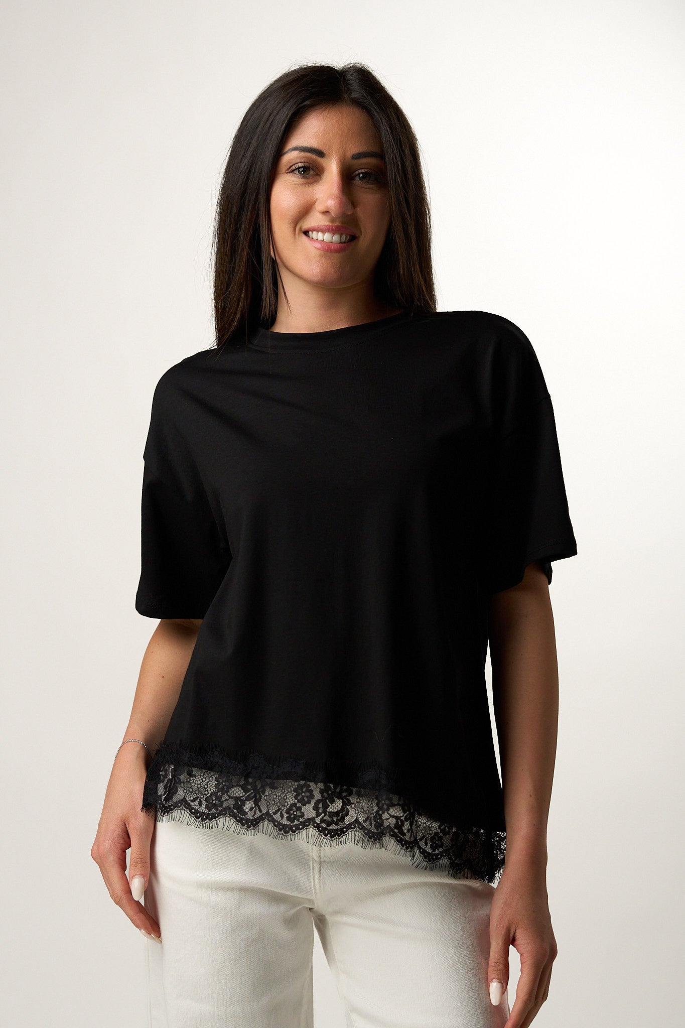 T-shirt con Pizzo