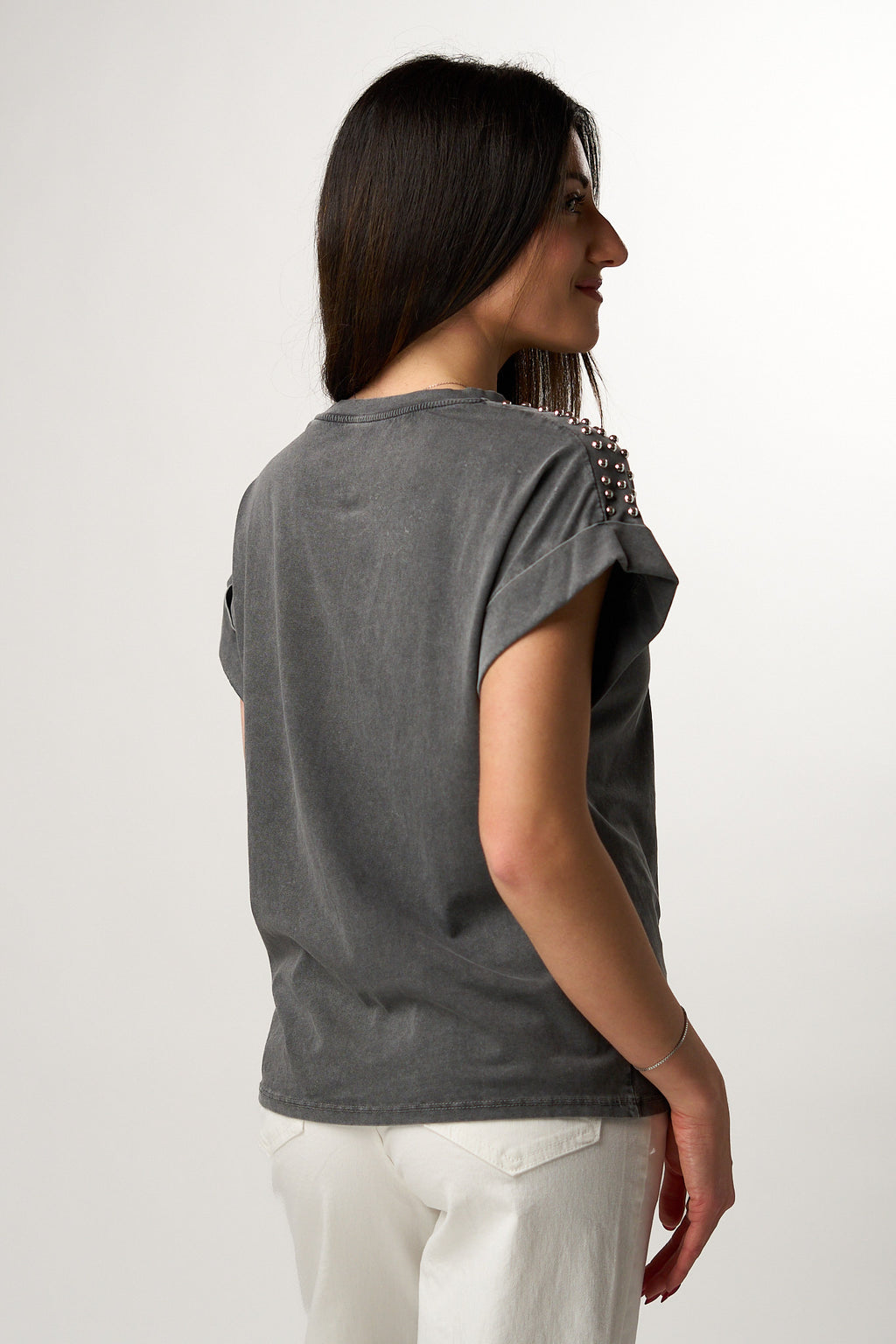 T-shirt con Borchie