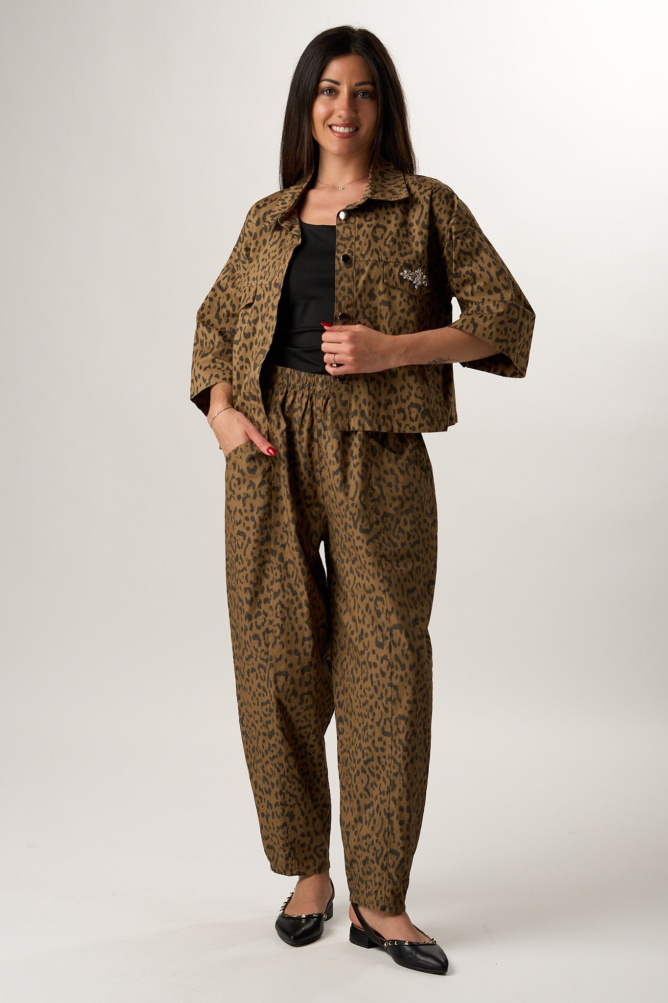 Giacca corta Animalier
