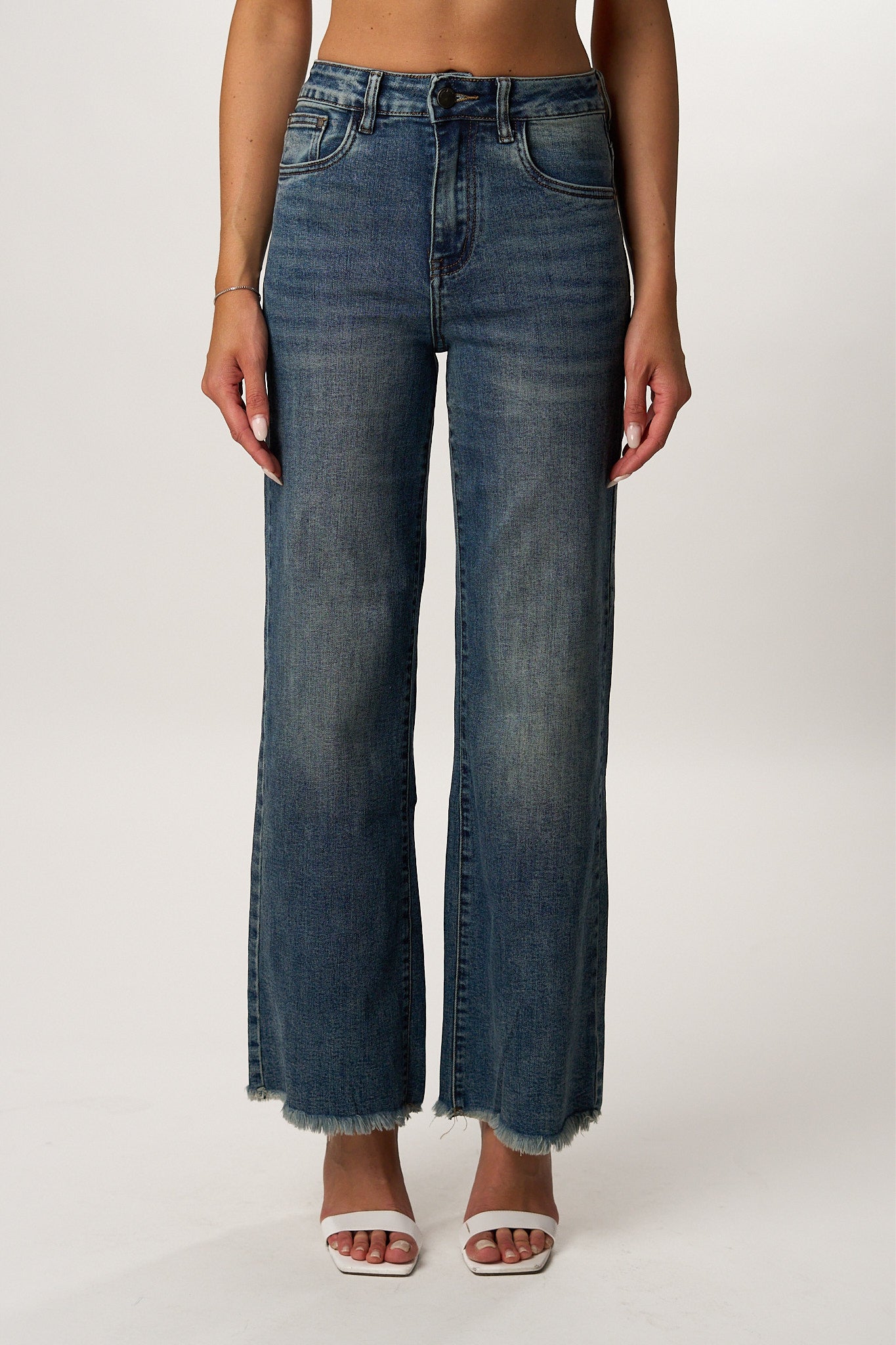 Jeans Wideleg Sfrangiato