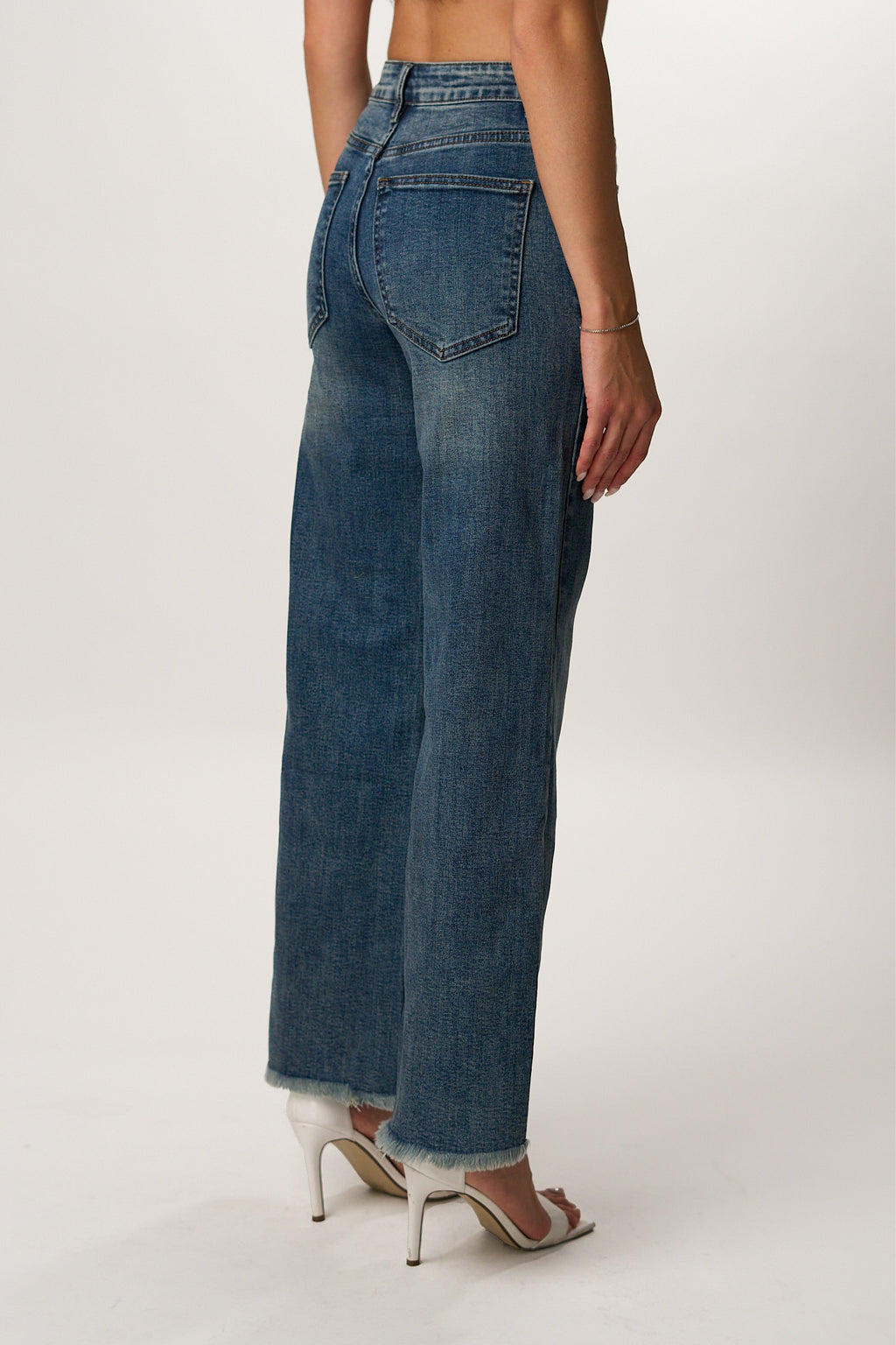 Jeans Wideleg Sfrangiato