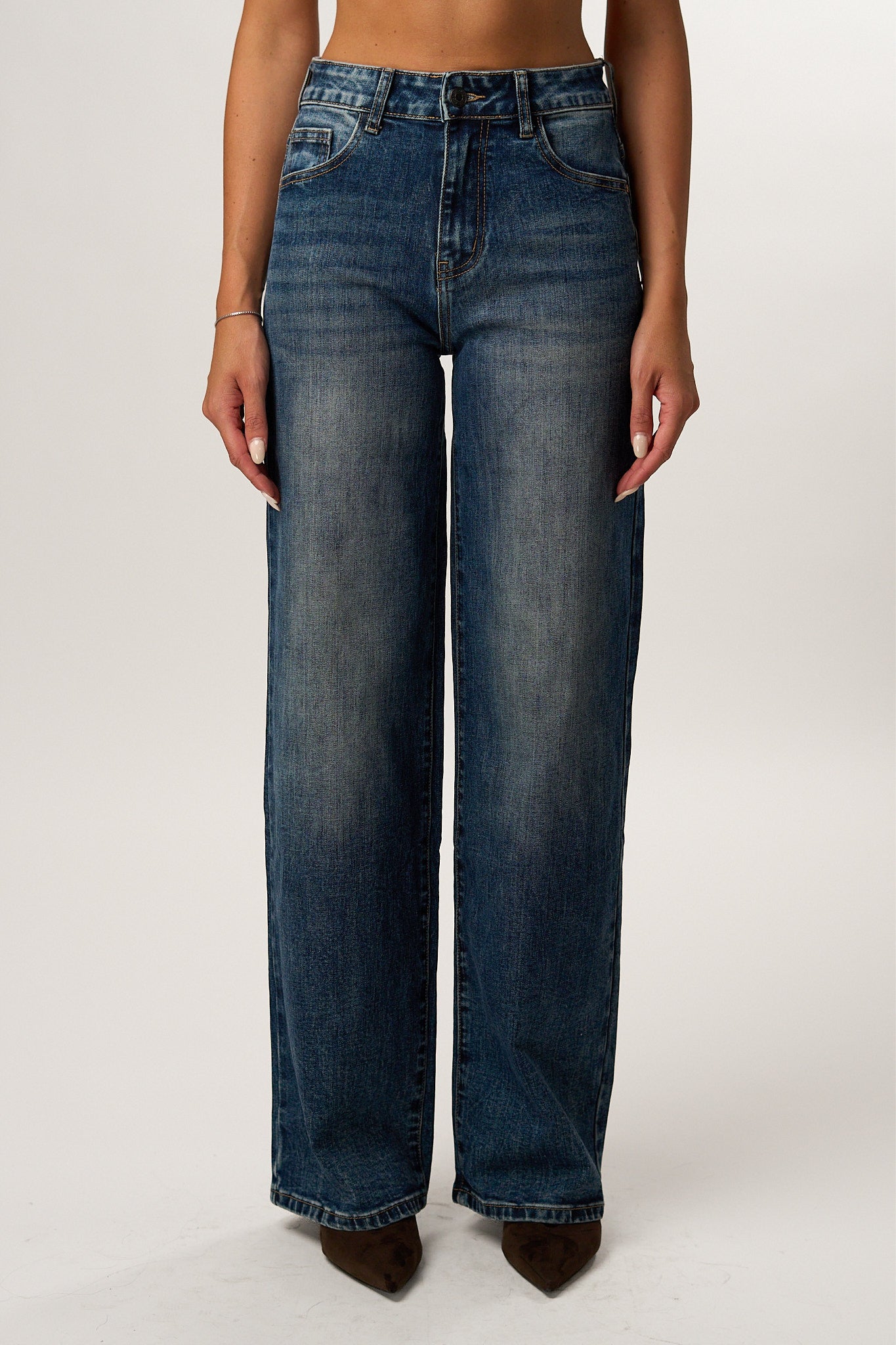 Jeans Wideleg Blu
