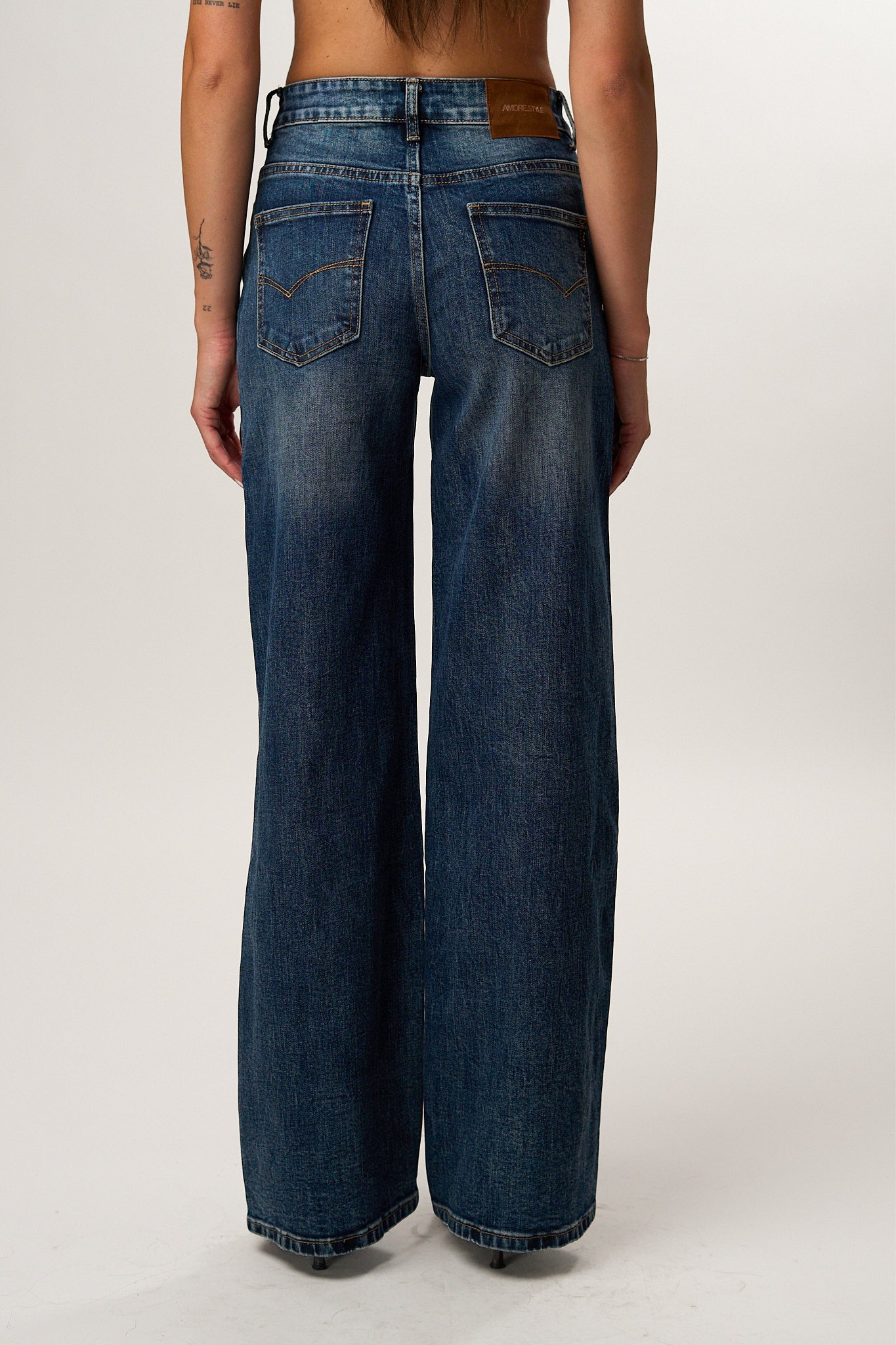 Jeans Wideleg Blu