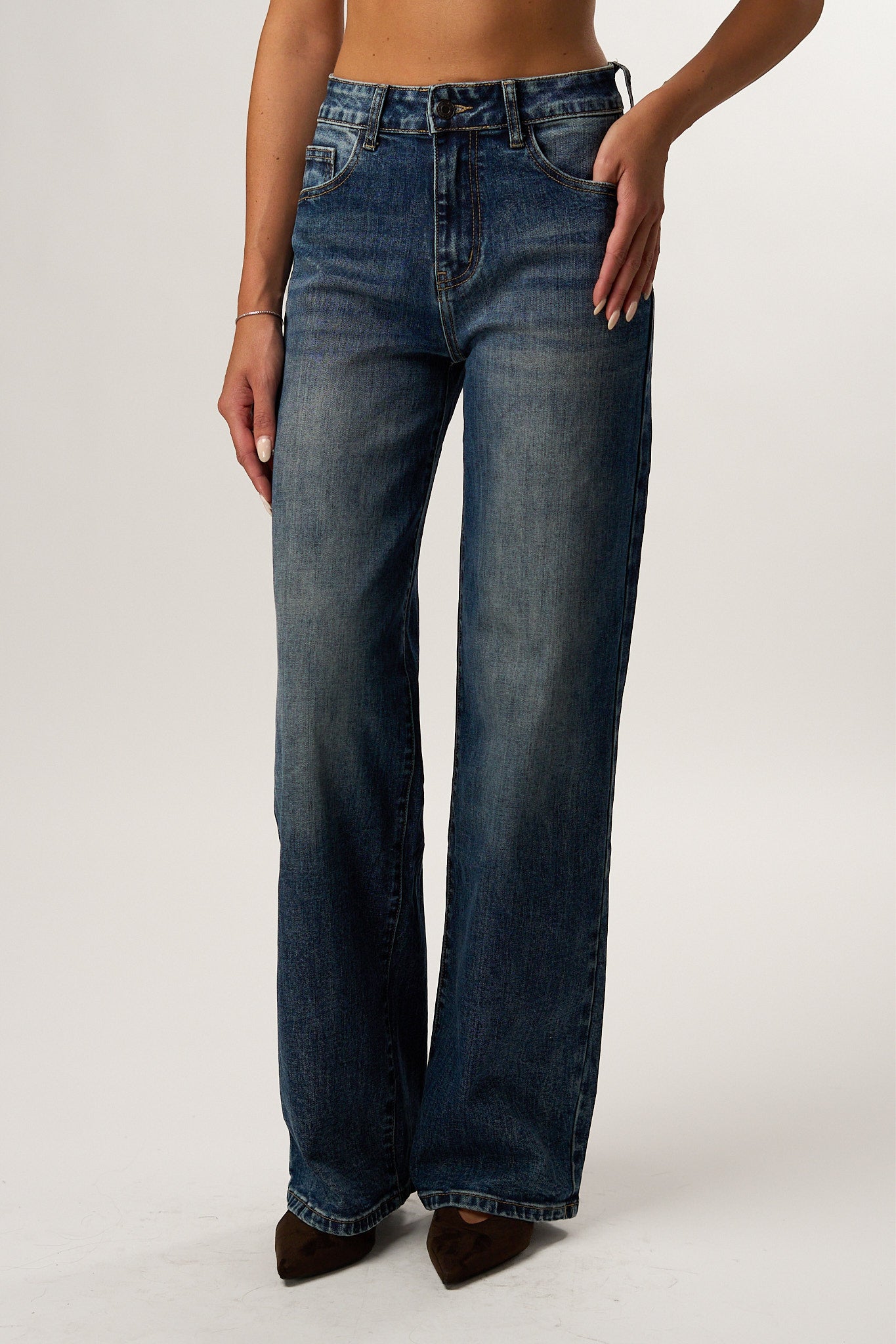 Jeans Wideleg Blu