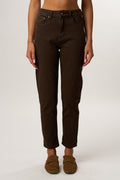 Jeans Momfit Marrone